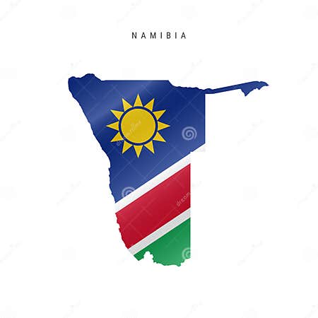 Schwebende Karte Der Namibia. Vektorgrafik Vektor Abbildung