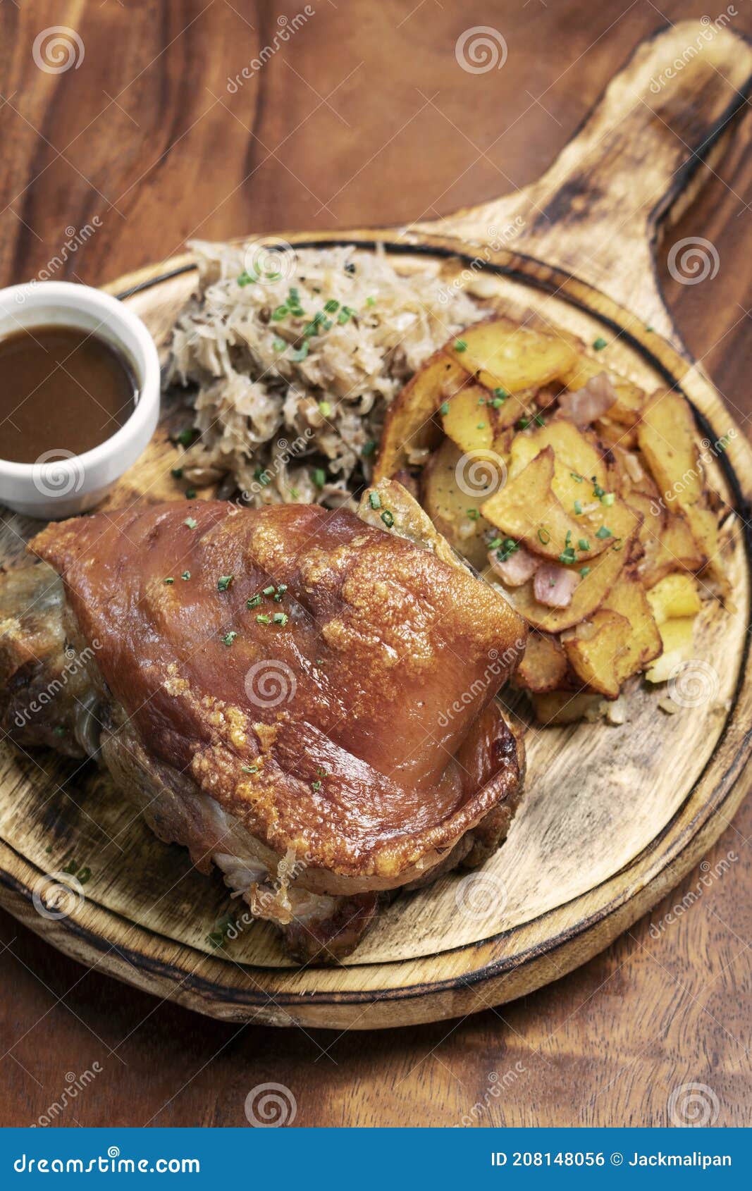 SCHWEINSHAXE Traditional German Pork Knuckle with Sauerkraut and ...