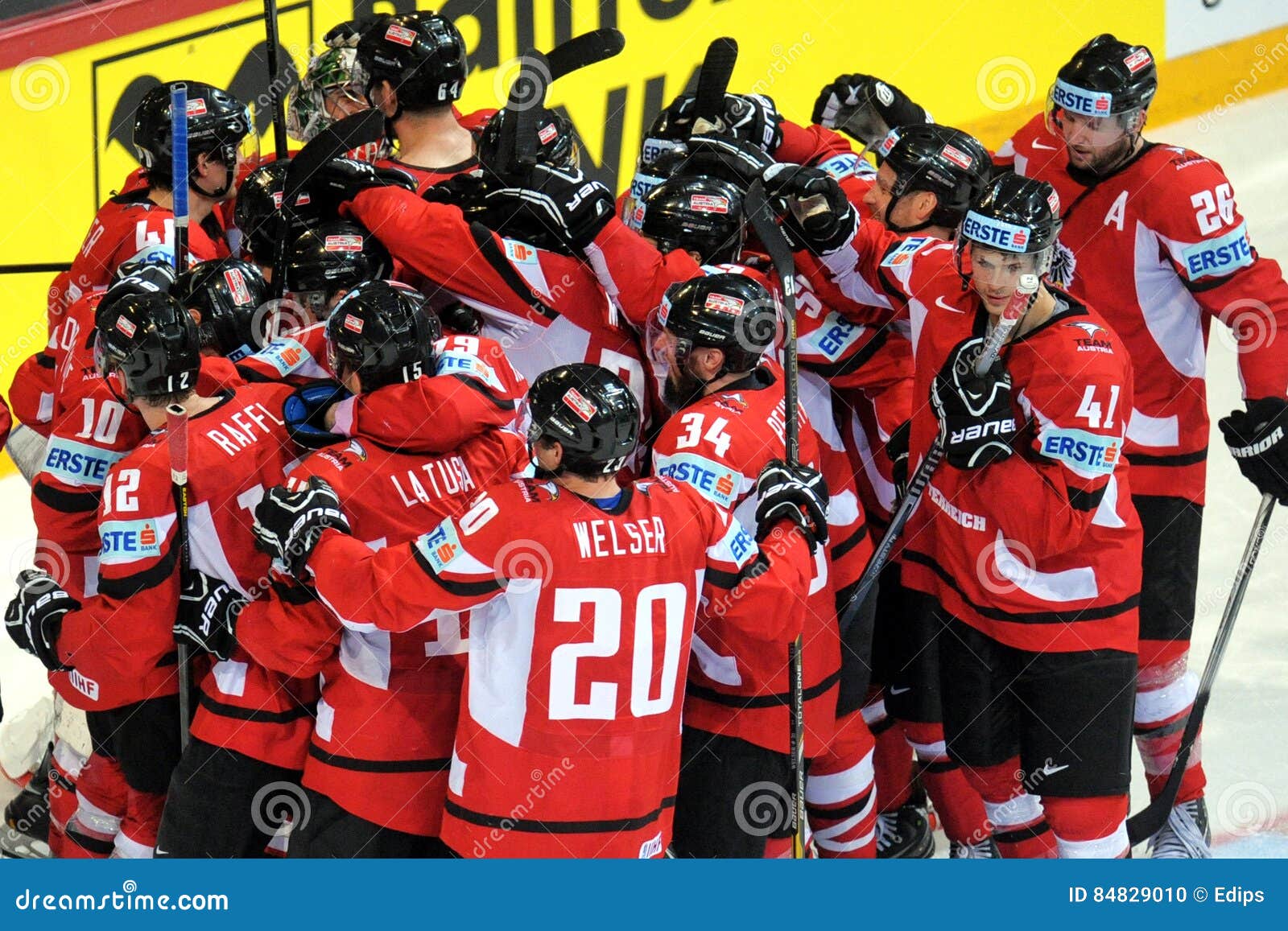 Schweizer Eishockey-team redaktionelles bild