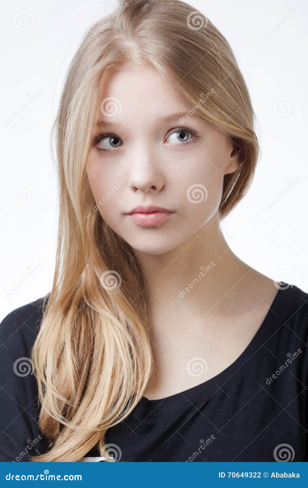 Schnes Blondes Jugendlich Mdchenportrt Stockfoto Bil