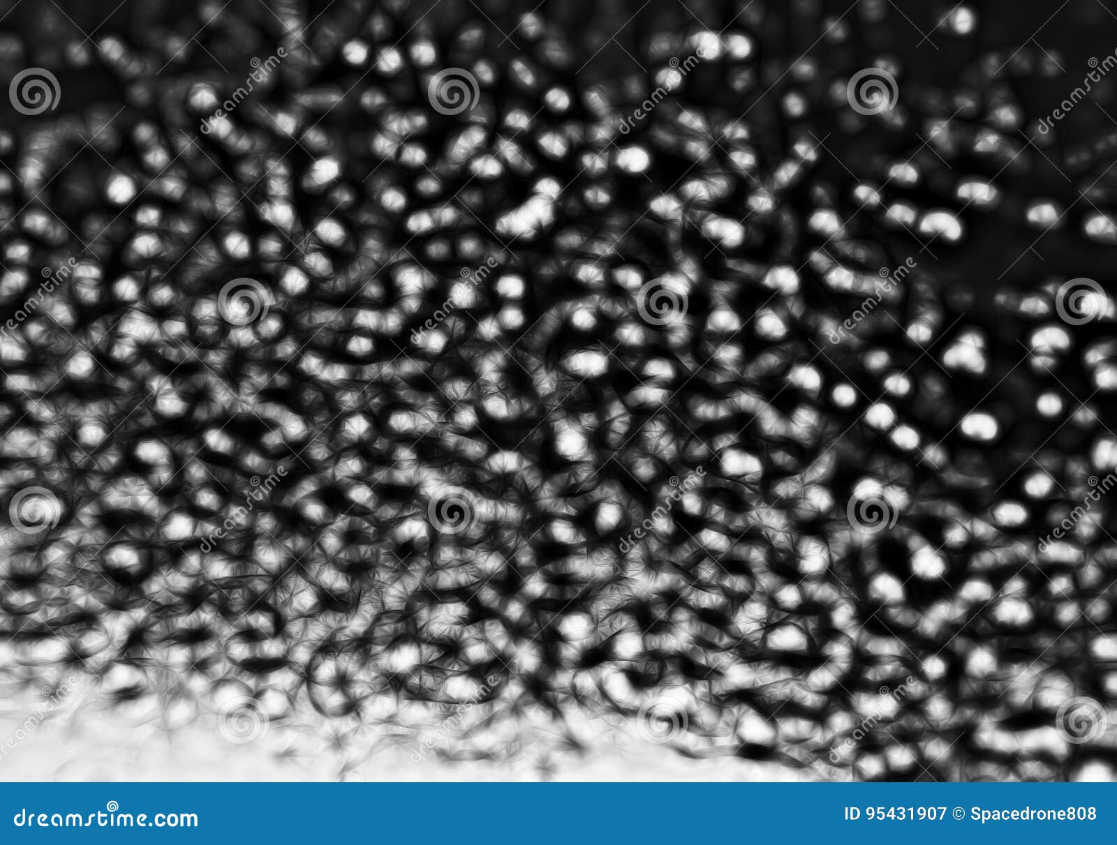 Science Black and White Particles Illustration Background Stock Image