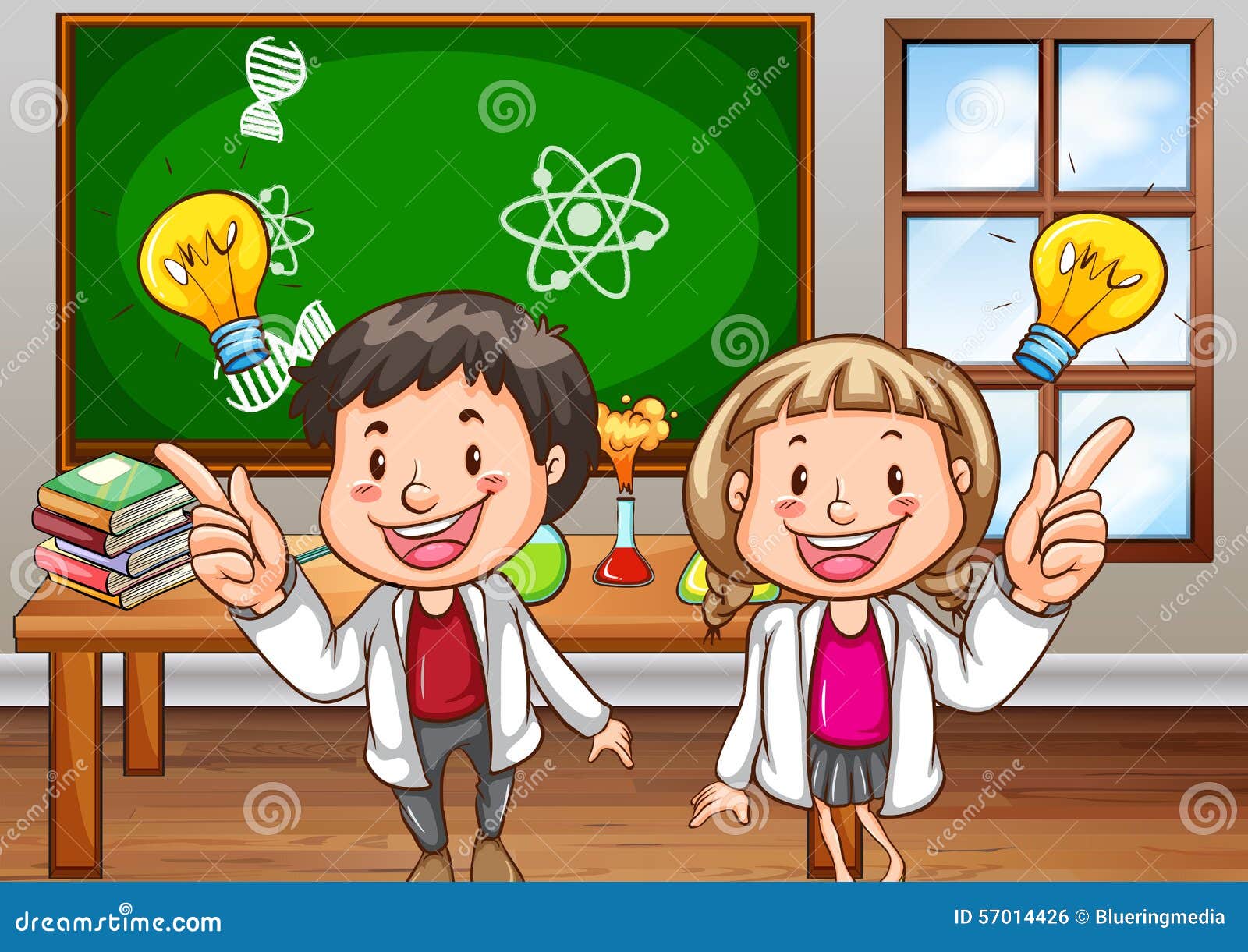 Science stock vector. Illustration of experiment, pupil 57014426