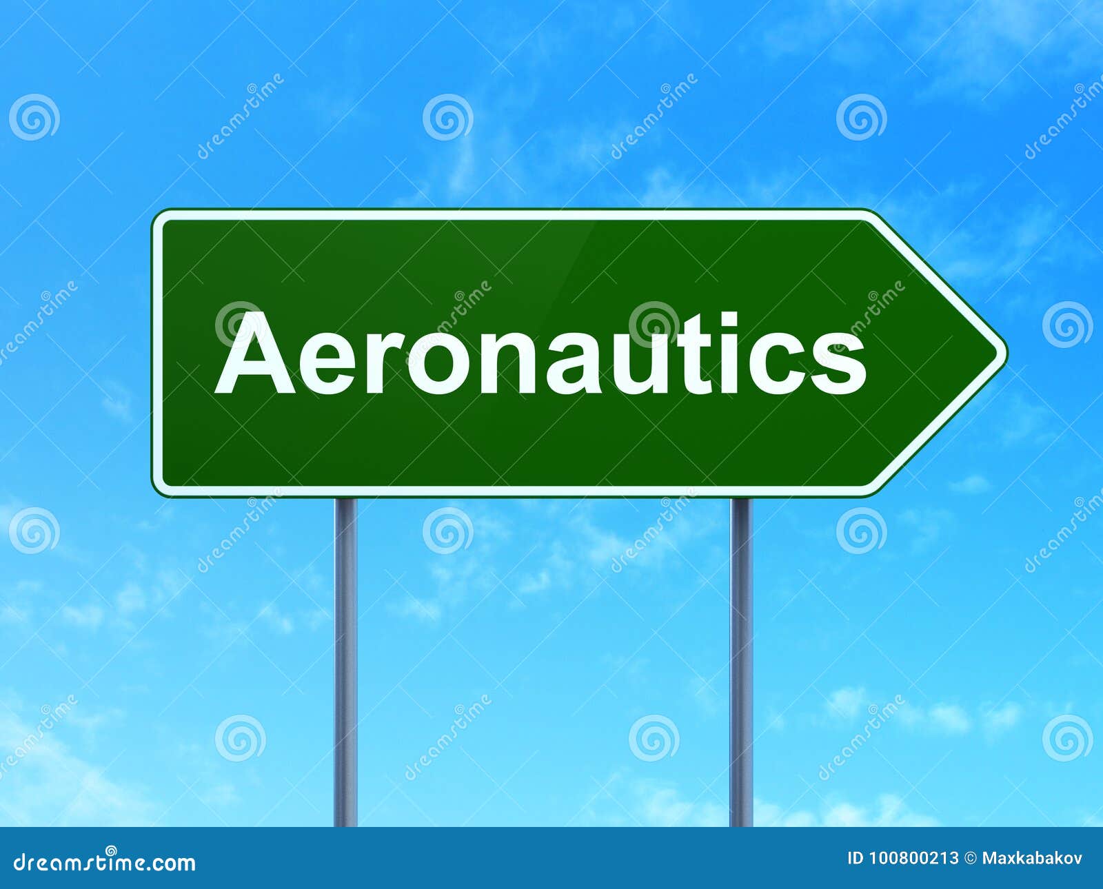 science concept: aeronautics on road sign background