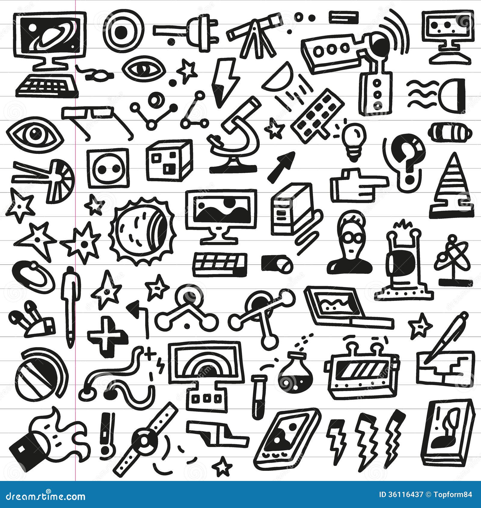 Science - Doodles Set Royalty Free Stock Photography - Image: 36116437