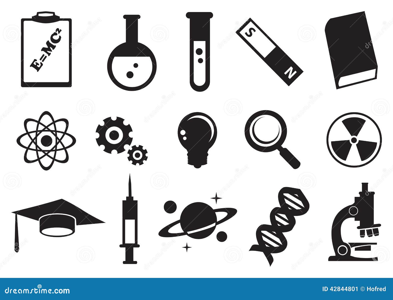 Science Education Vector Icon Set Stock Vector Image 42844801
