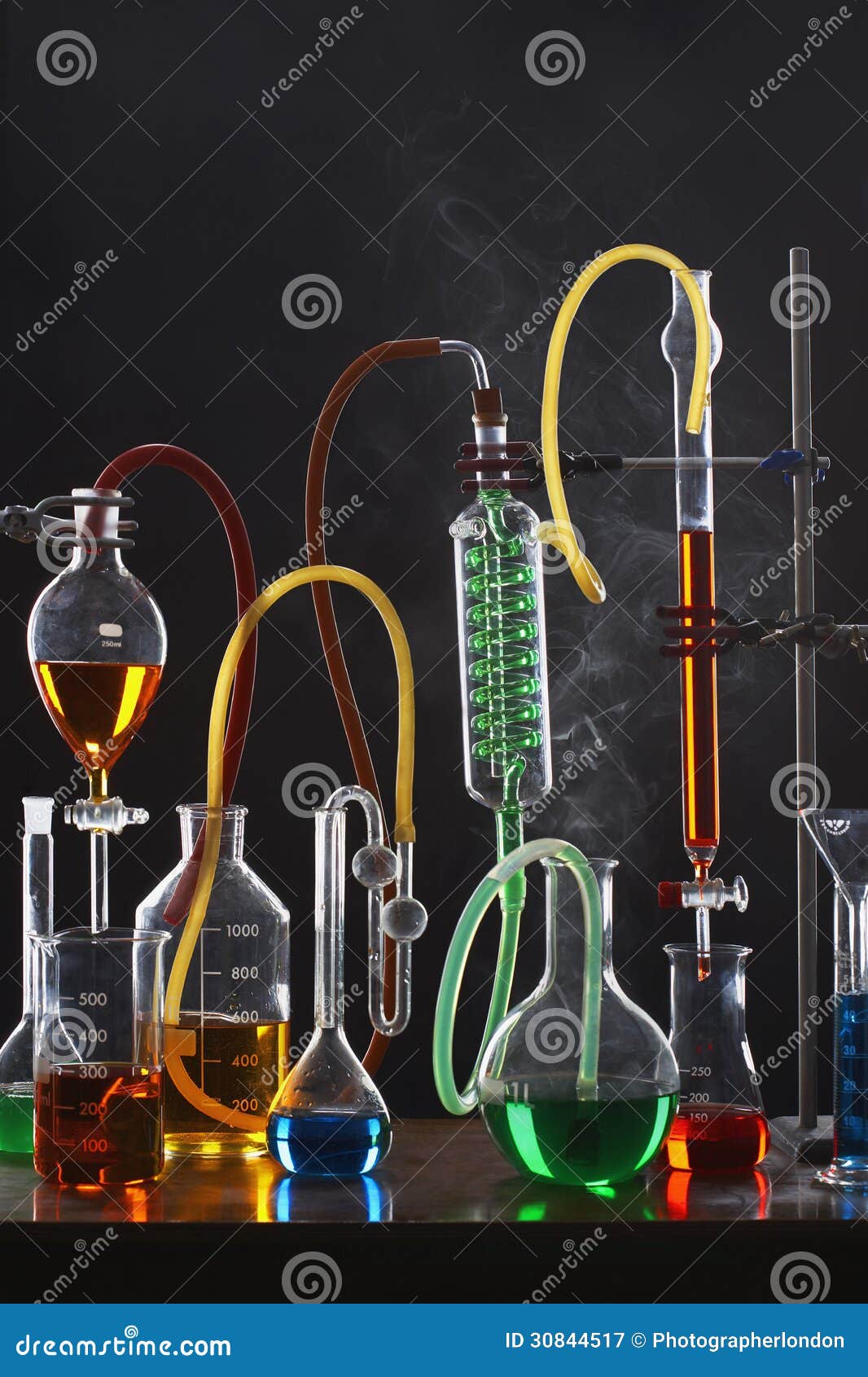 Science Equipment Including Test Tubes and Flasks Stock Image Image