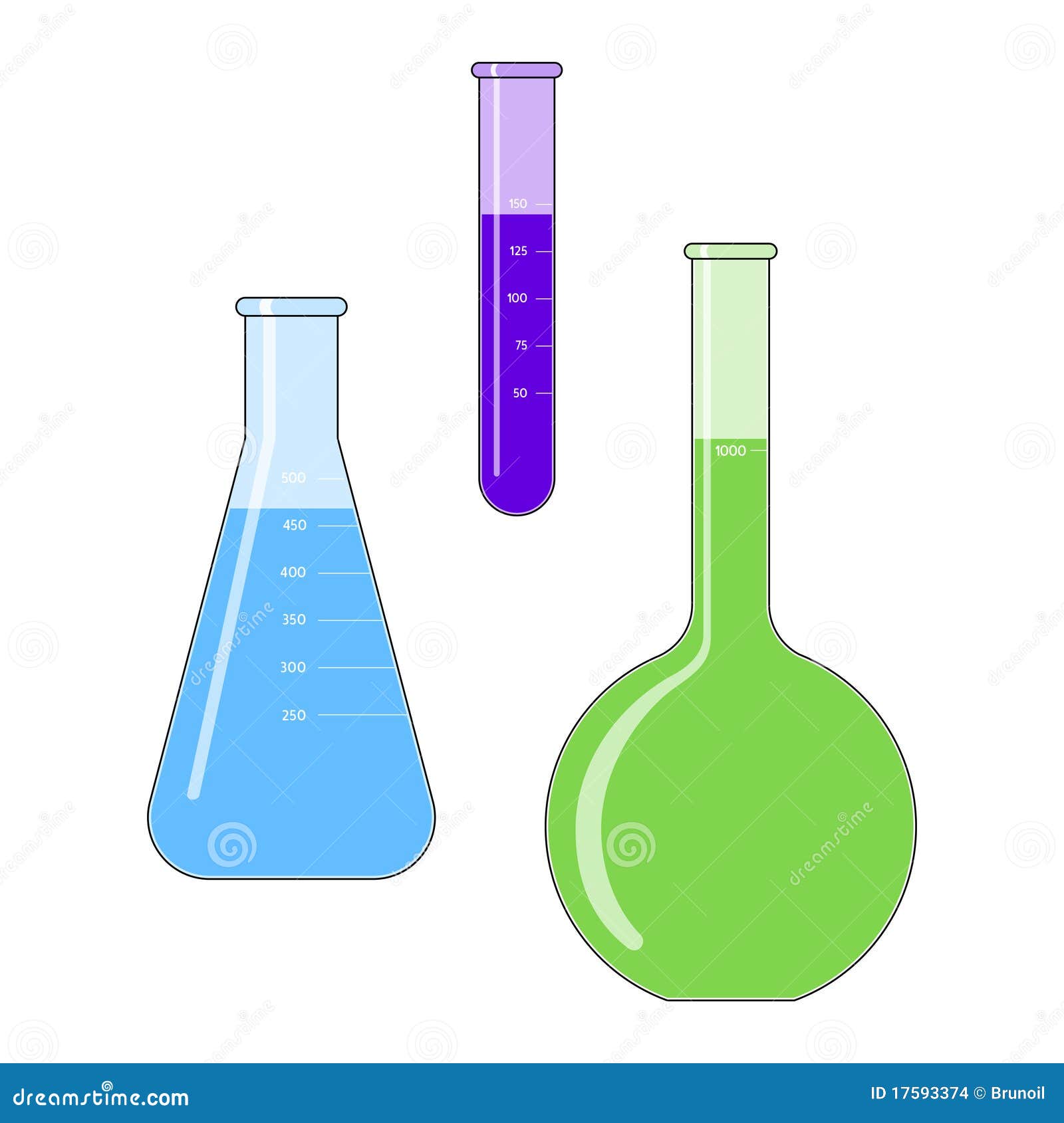 Science Flasks stock vector. Illustration of chemical - 17593374