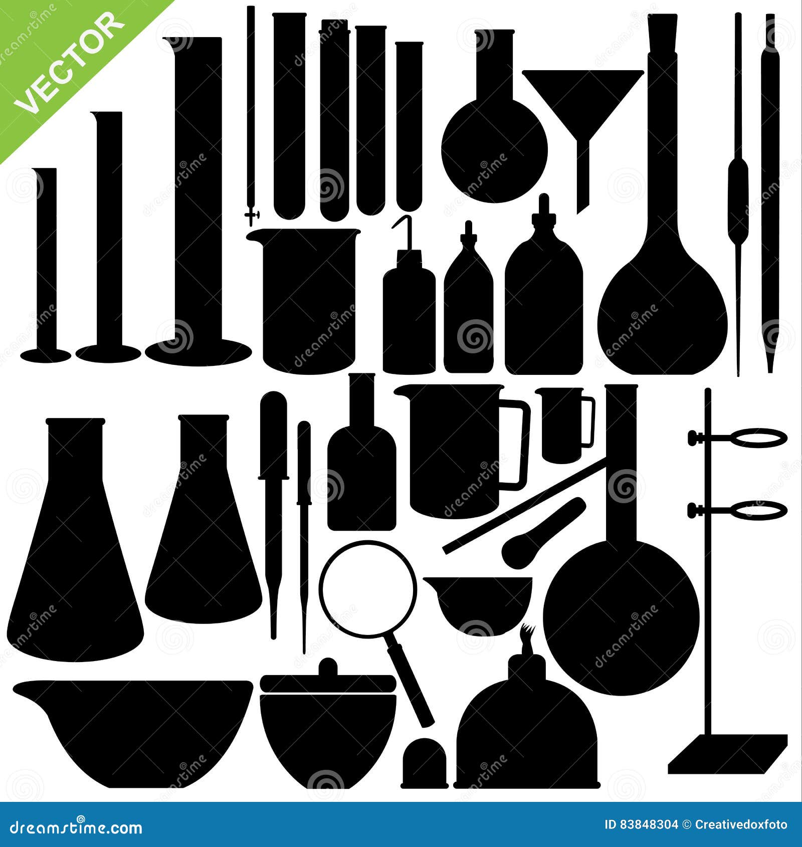 Science Laboratory Silhouettes Vector Stock Vector Illustration of