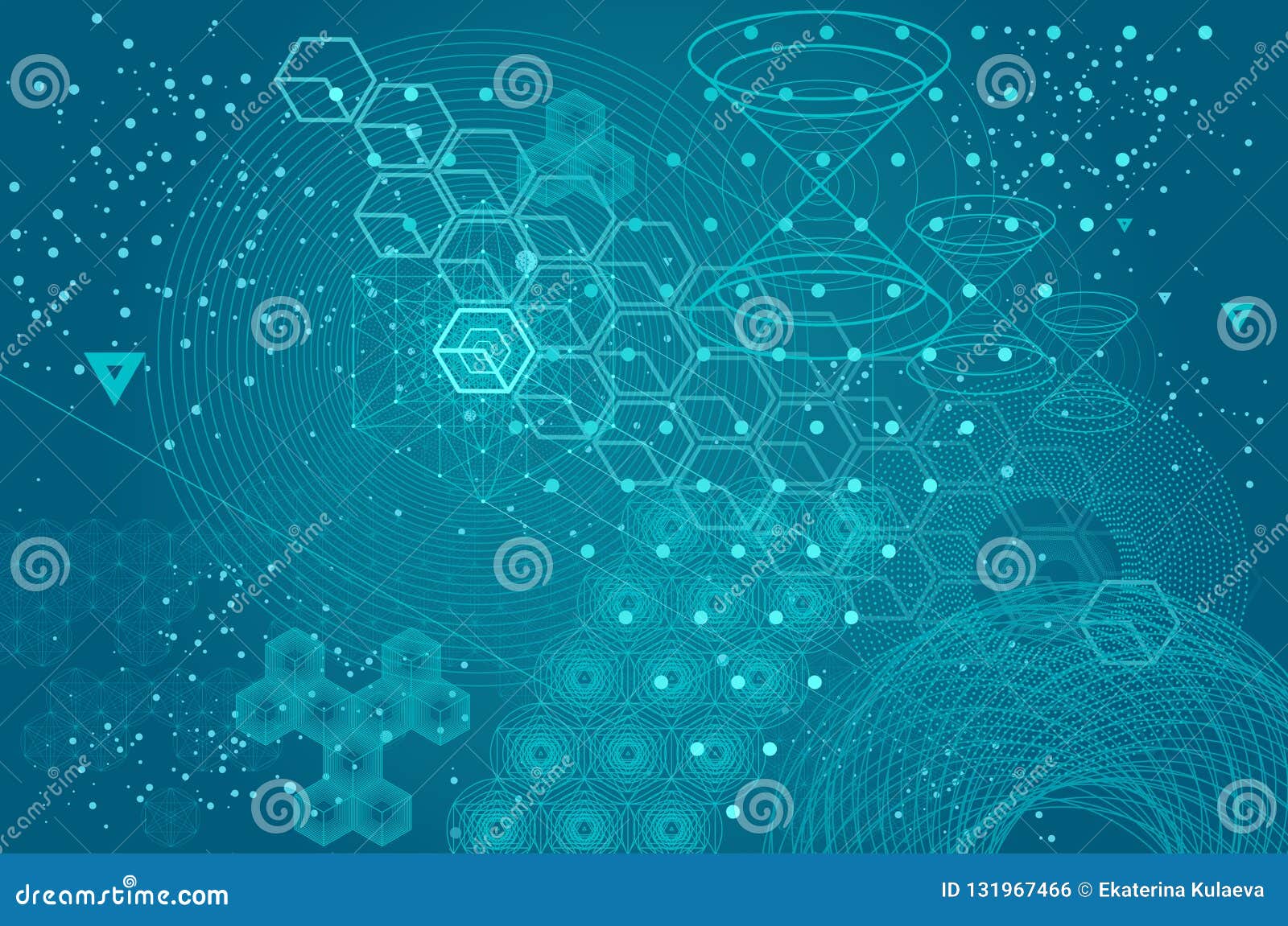 The Science and Mathematics Abstract Background Stock Vector