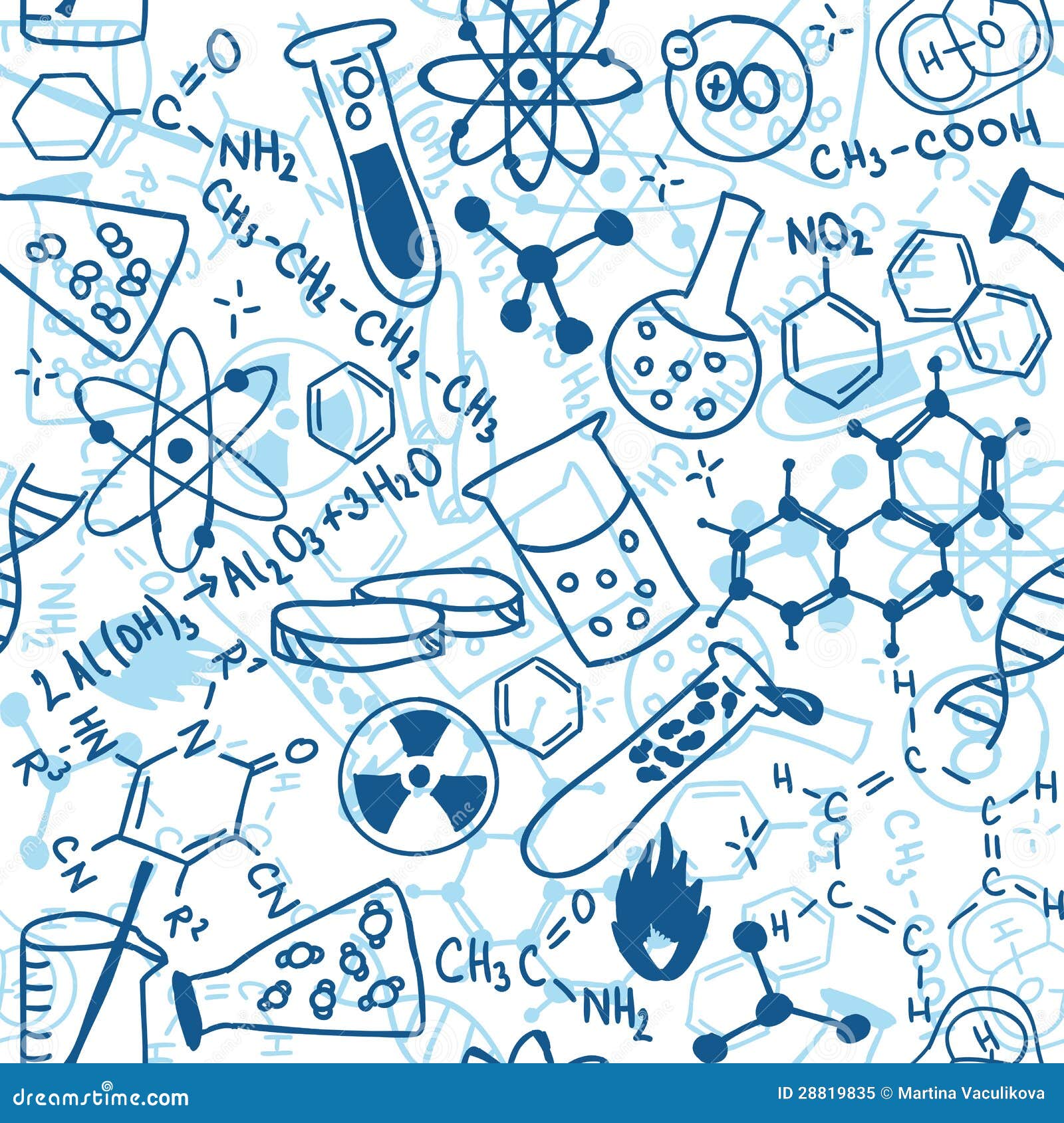 science seamless pattern