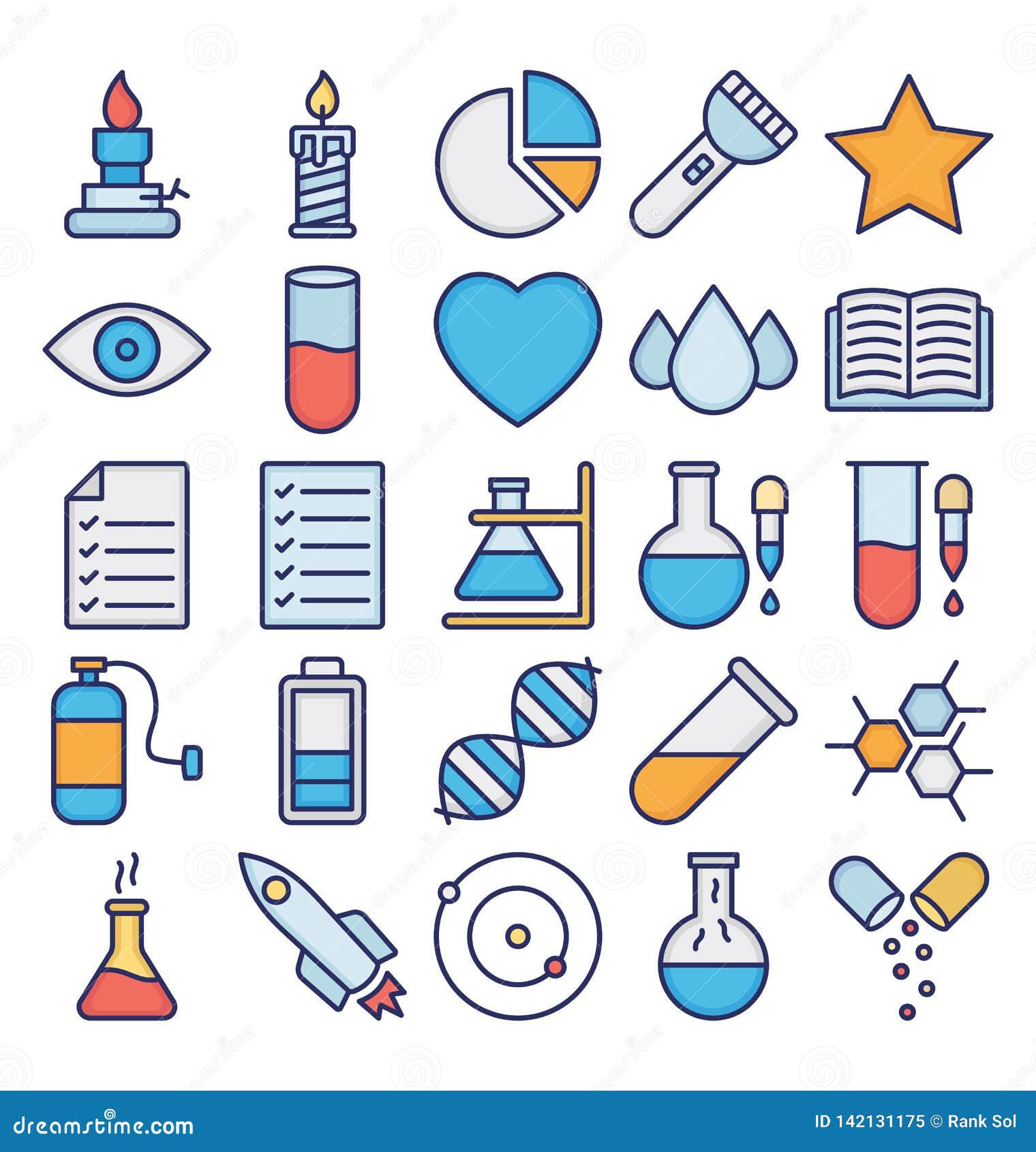 science and technology   icons set that can be easily modified or edit