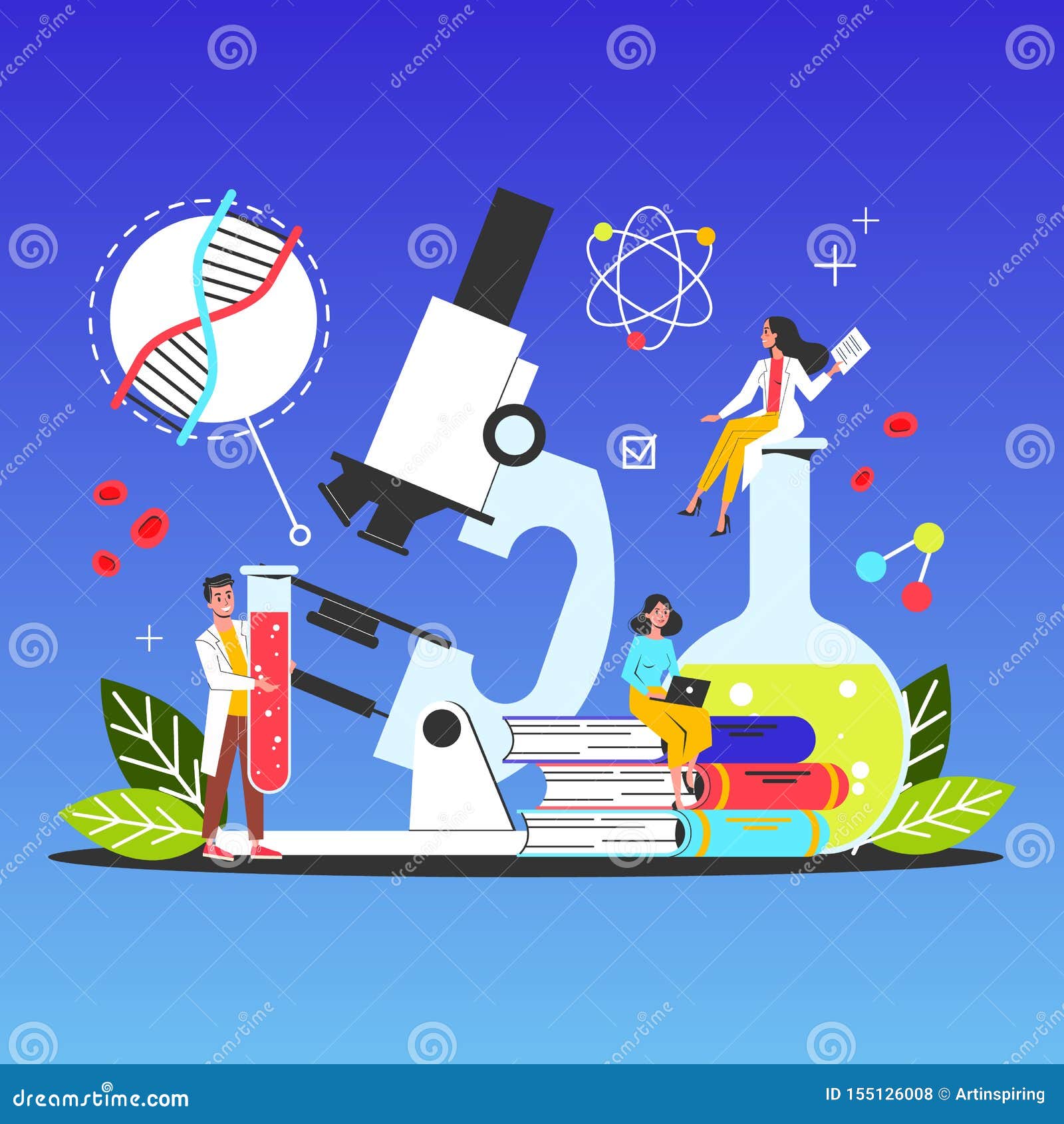 Science Web Banner Concept. Idea of Education and Knowledge Stock Vector -  Illustration of microscope, header: 155126008