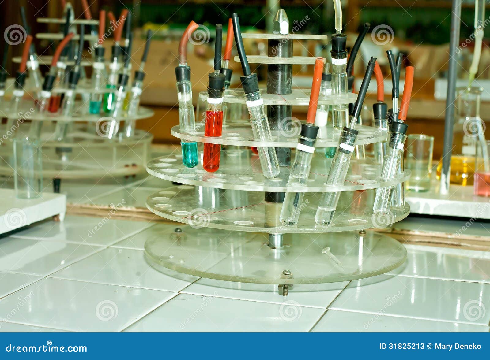Scientific Beakers for Research Stock Image Image of light, research 31825213