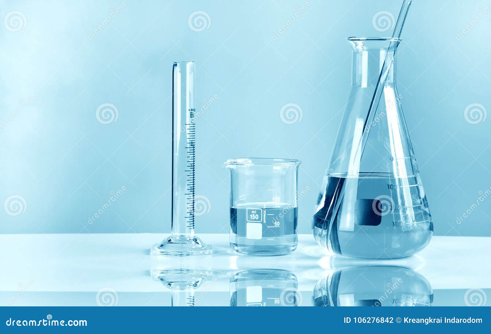 scientific laboratory experimental glassware, ic of science