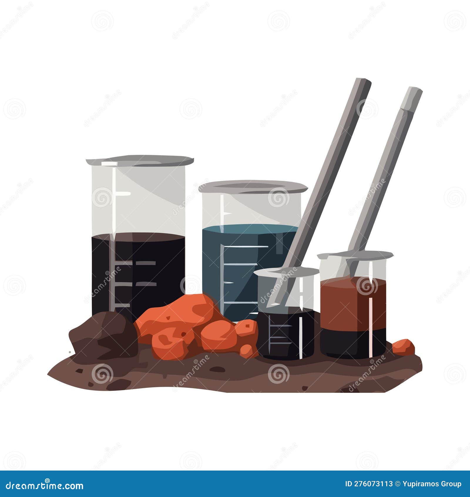 Scientist Analyzing Liquid in Laboratory Equipment Stock Illustration ...