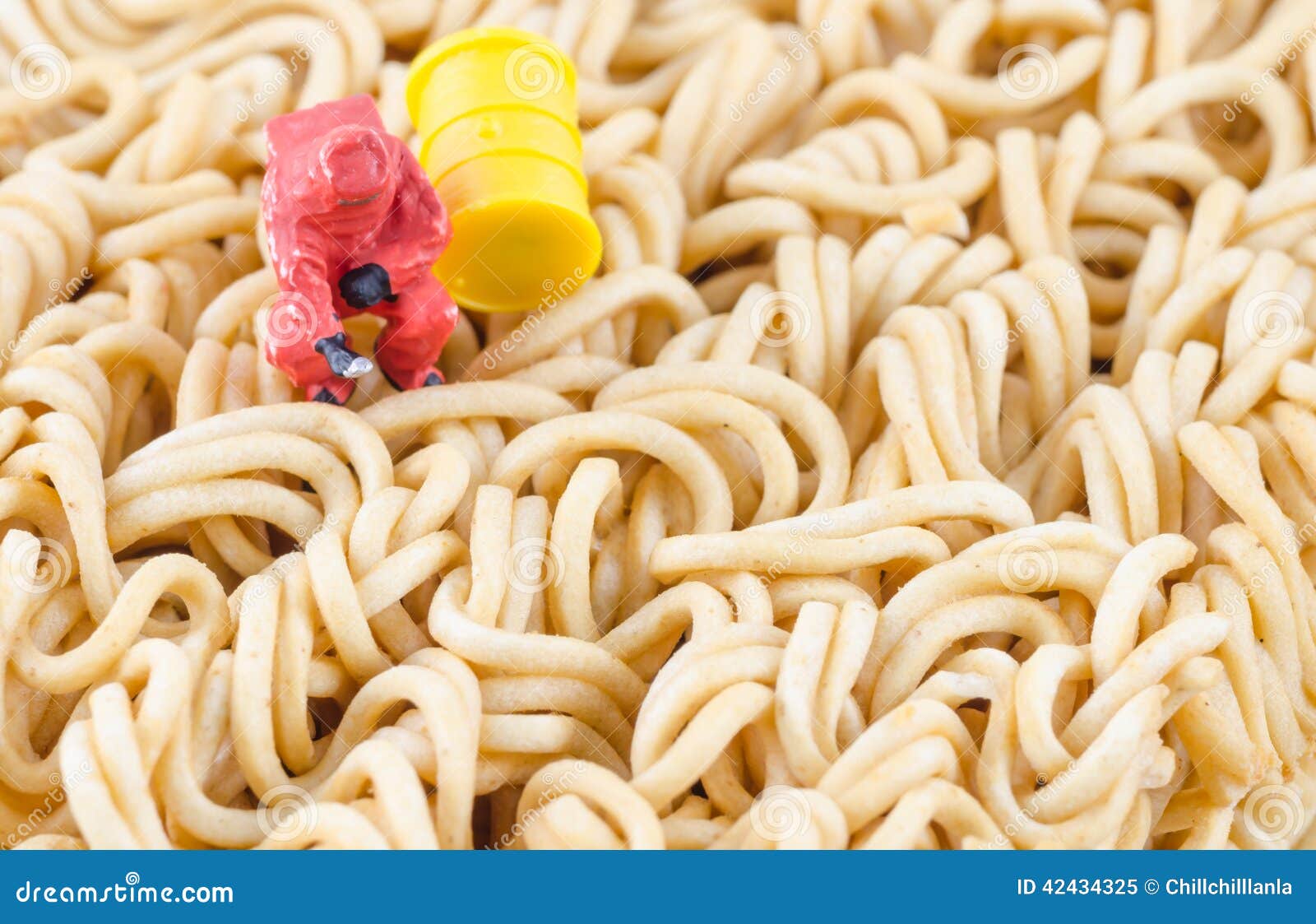 Scientist Checking Toxic on Instant Noodle Stock Image Image of