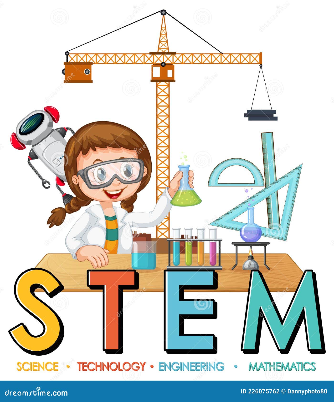 Scientist Girl Cartoon Character with STEM Education Logo Stock Vector - Illustration of frame, education: 226075762 Scientist Girl Cartoon Character with STEM Education Logo Stock Vector - Illustration of frame, education: 226075762
