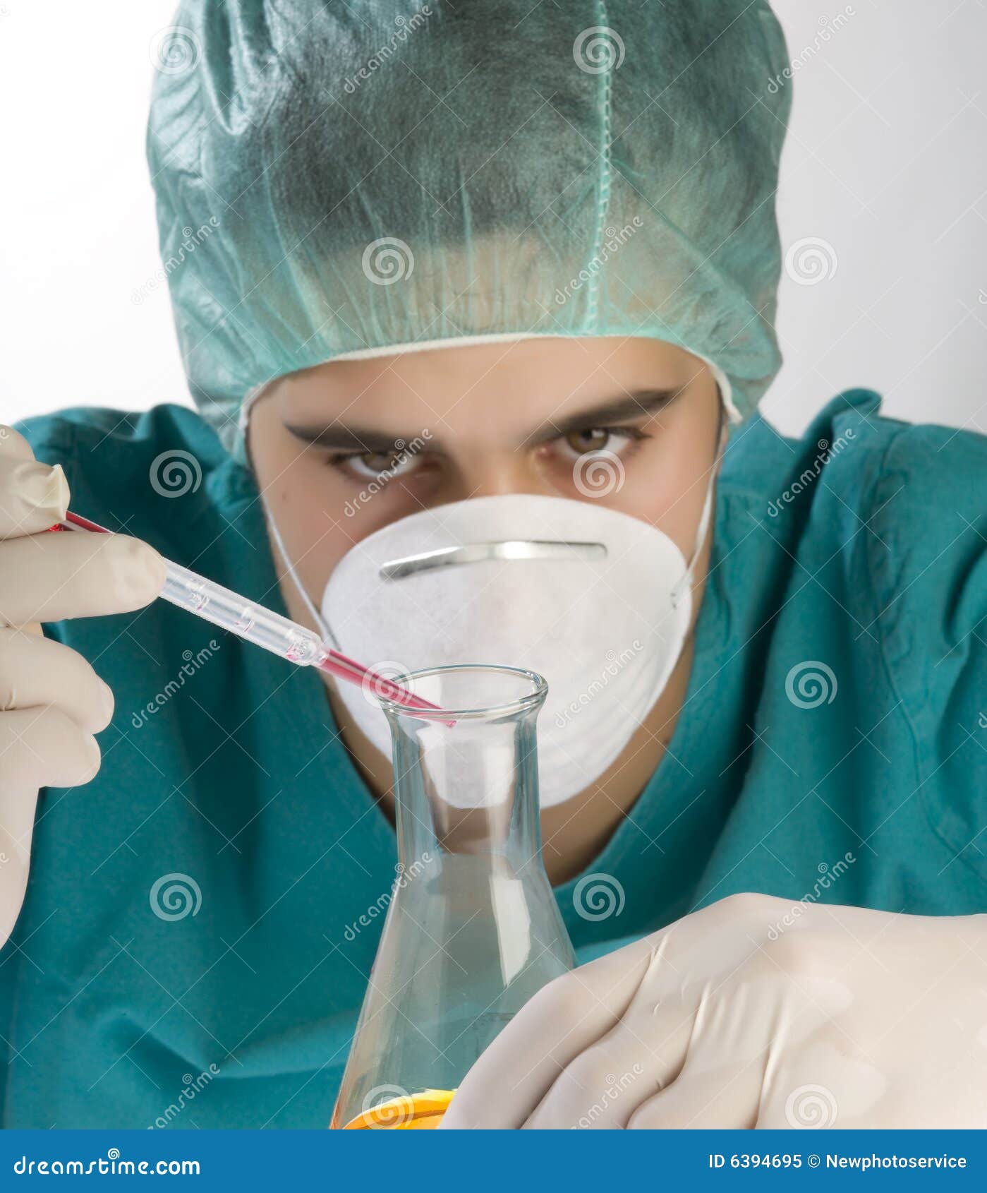Scientist Taking a Probe in a Labor Scene Stock Image Image of