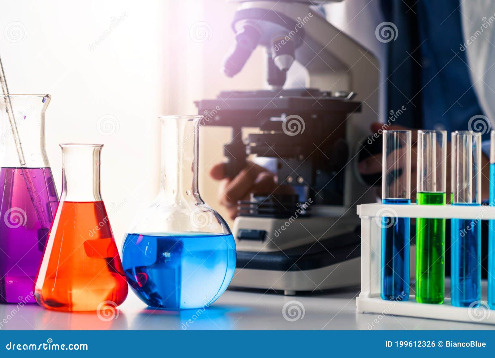 Scientist Working in Pharmaceutical Laboratory. Stock Photo Image of