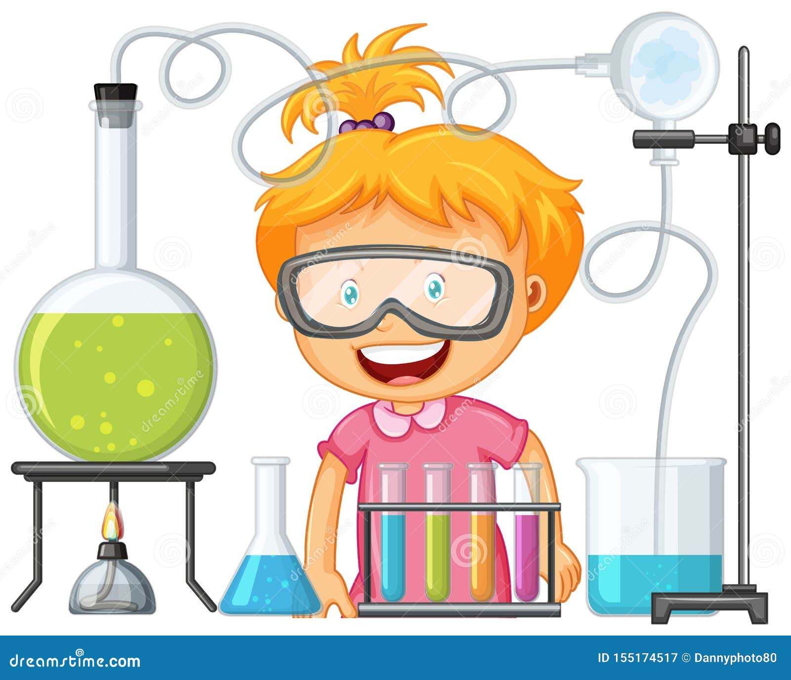 Scientist Working with Science Tools in Lab Stock Vector - Illustration ...