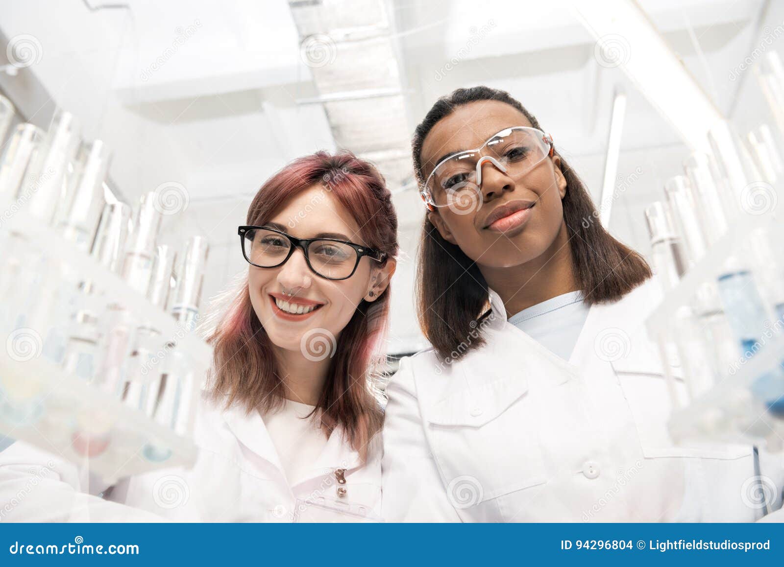 Scientists Group in White Coats in Laboratory Stock Photo Image of