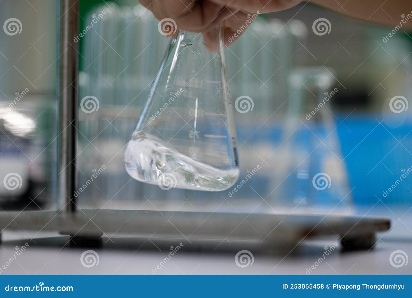 Working Titration Technique in the Laboratory. Stock Photo Image of