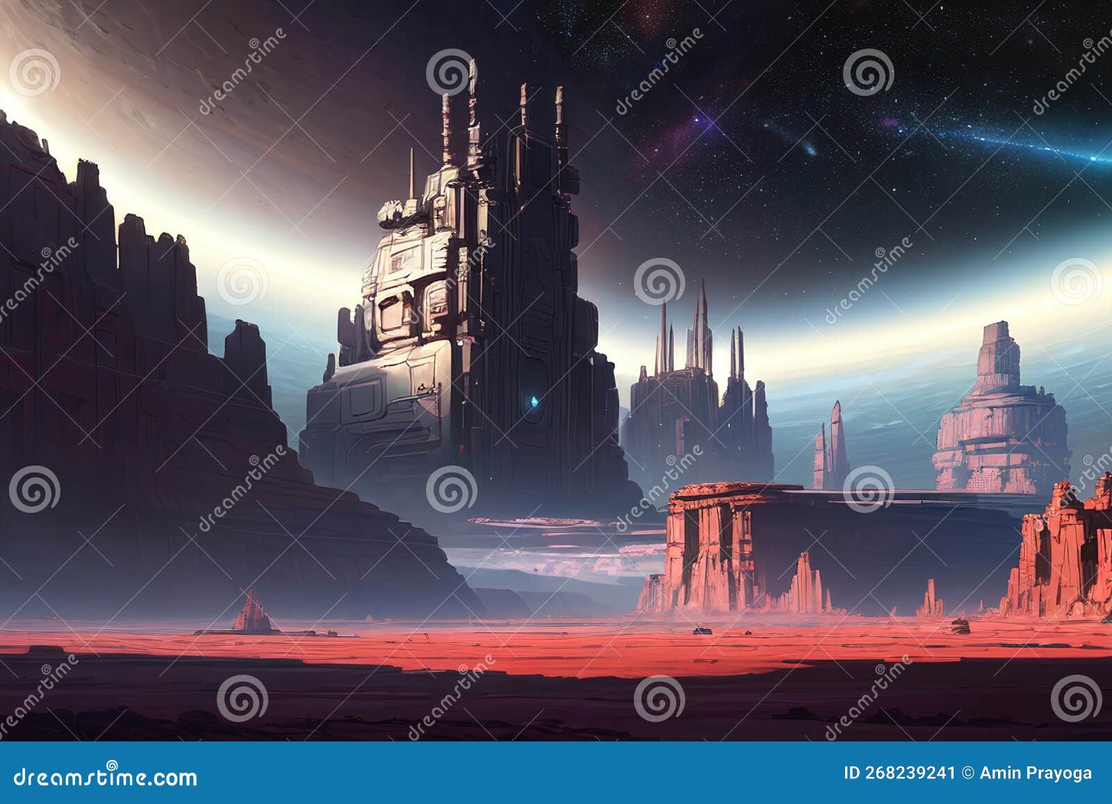 scifi spacescape towm ceres colony 