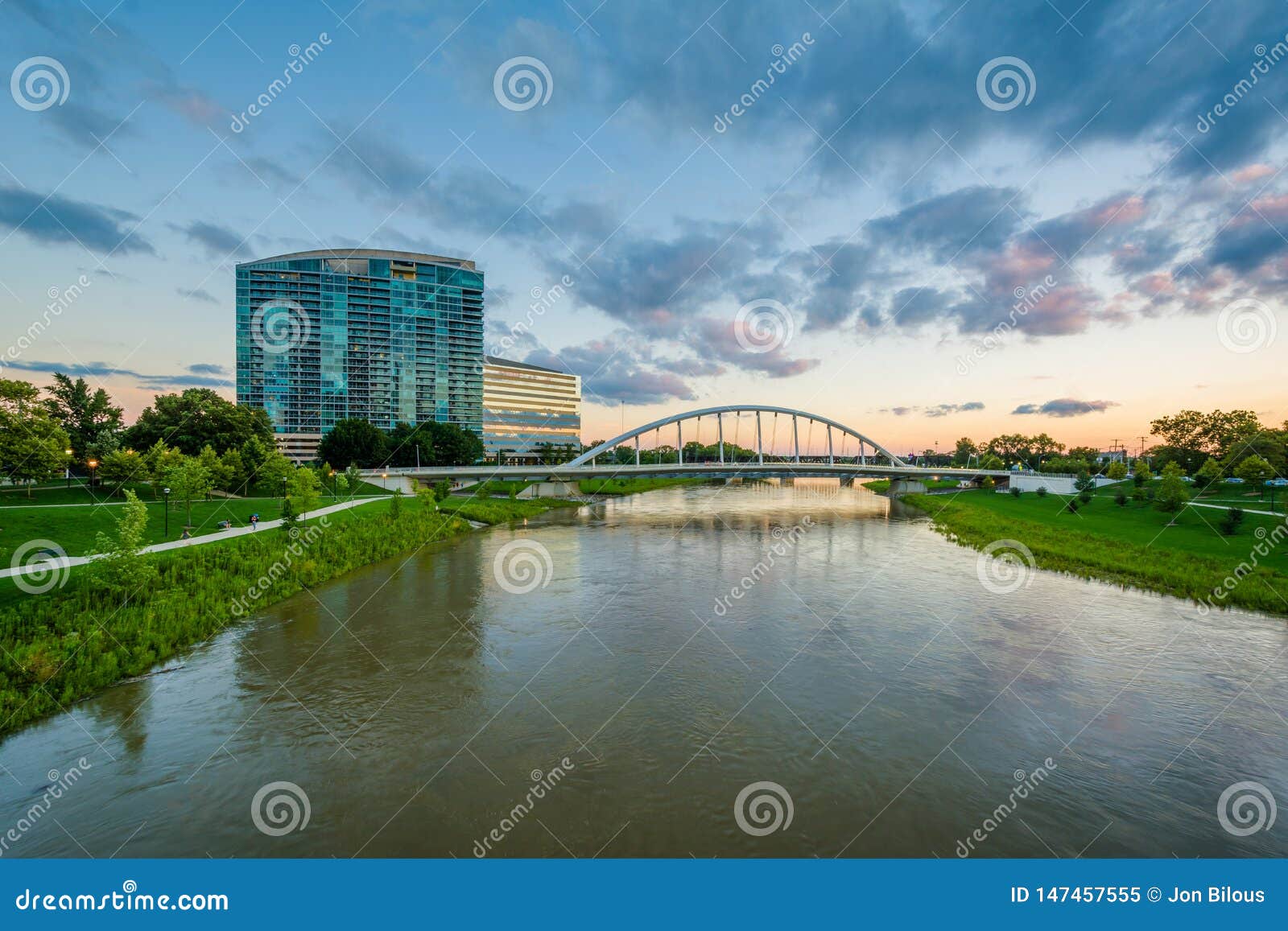 The Scioto River At Sunset In Columbus Ohio Editorial Image Image Of the-scioto-river-at-sunset-in-columbus-ohio-editorial-image-image-of