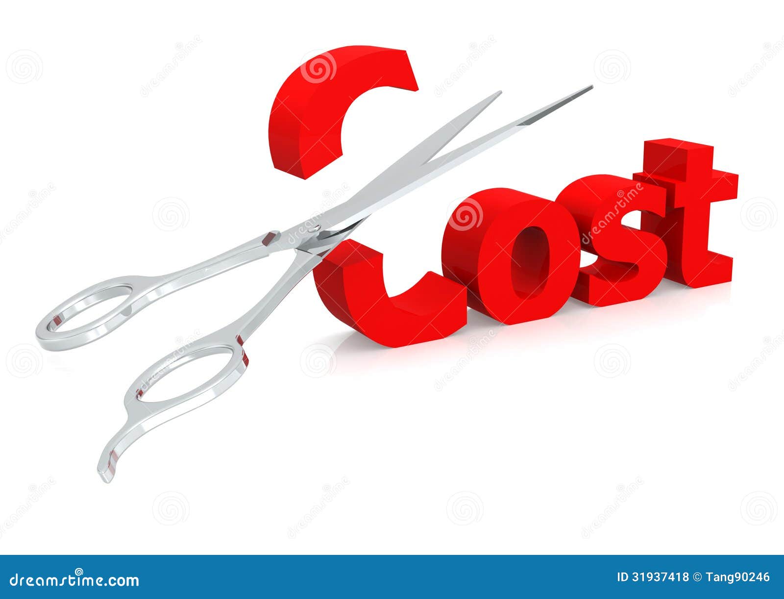 Scissor and cost stock illustration. Illustration of label 31937418