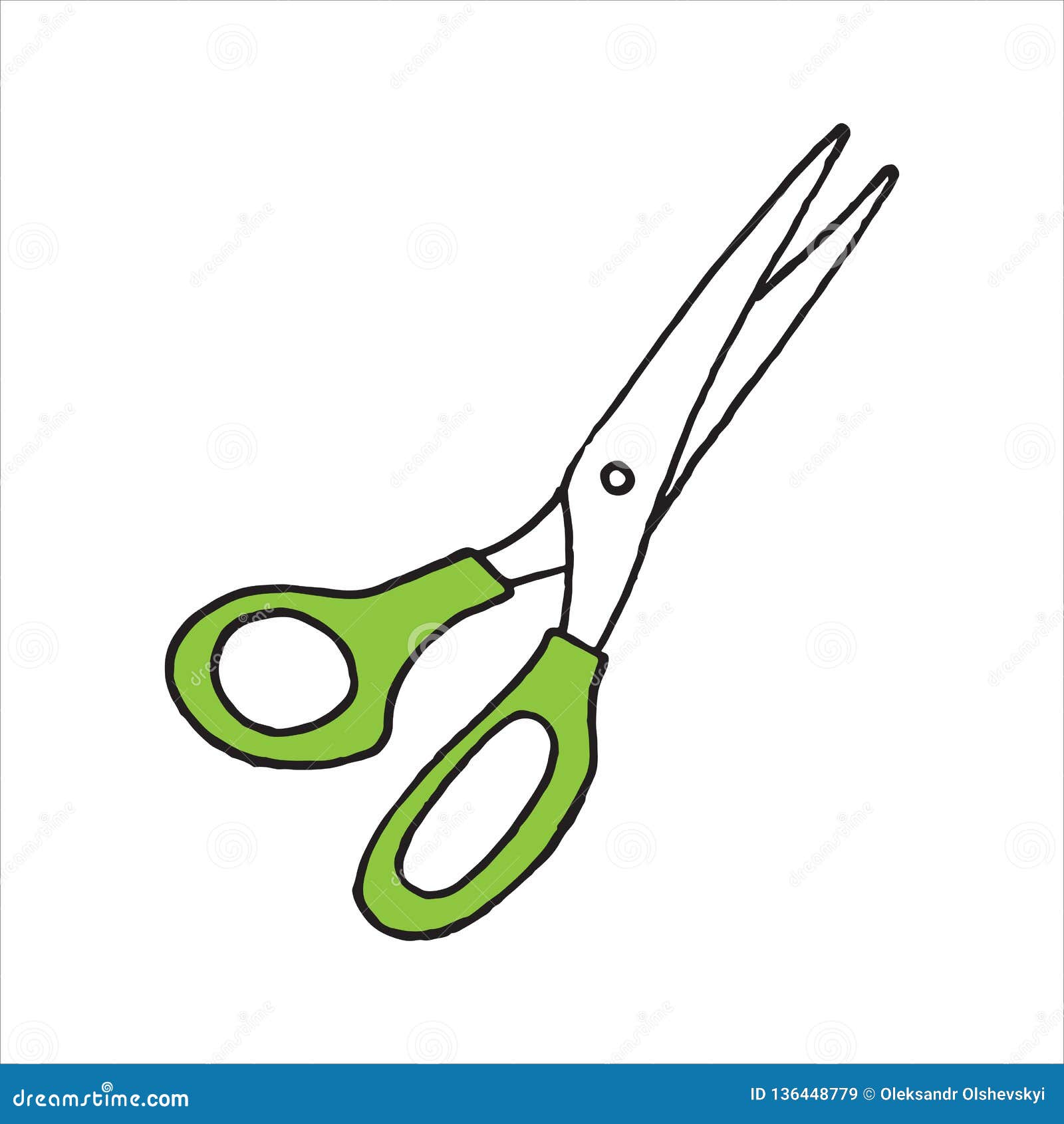 Scissors and comb sketch Royalty Free Vector Image