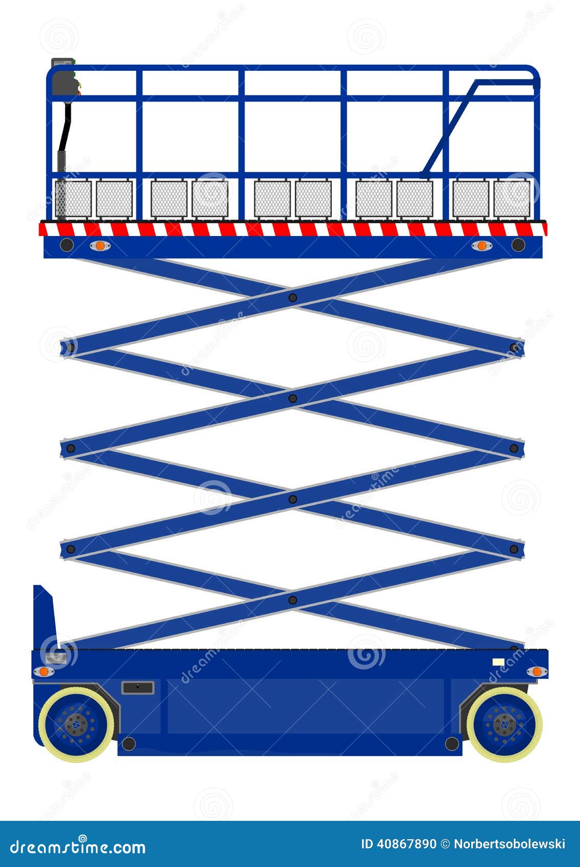 Scissor lift stock vector. Image of labor, lift, high 40867890