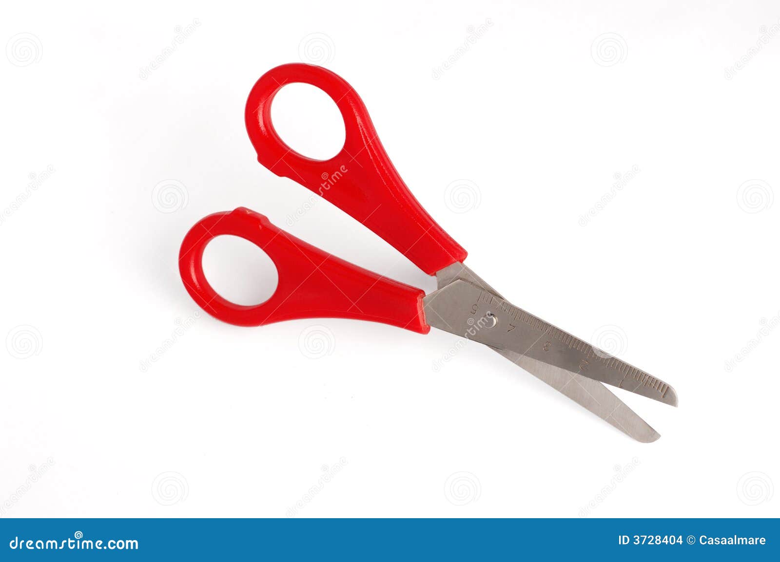 Old Used Children Scissors Isolated On White Stock Photo
