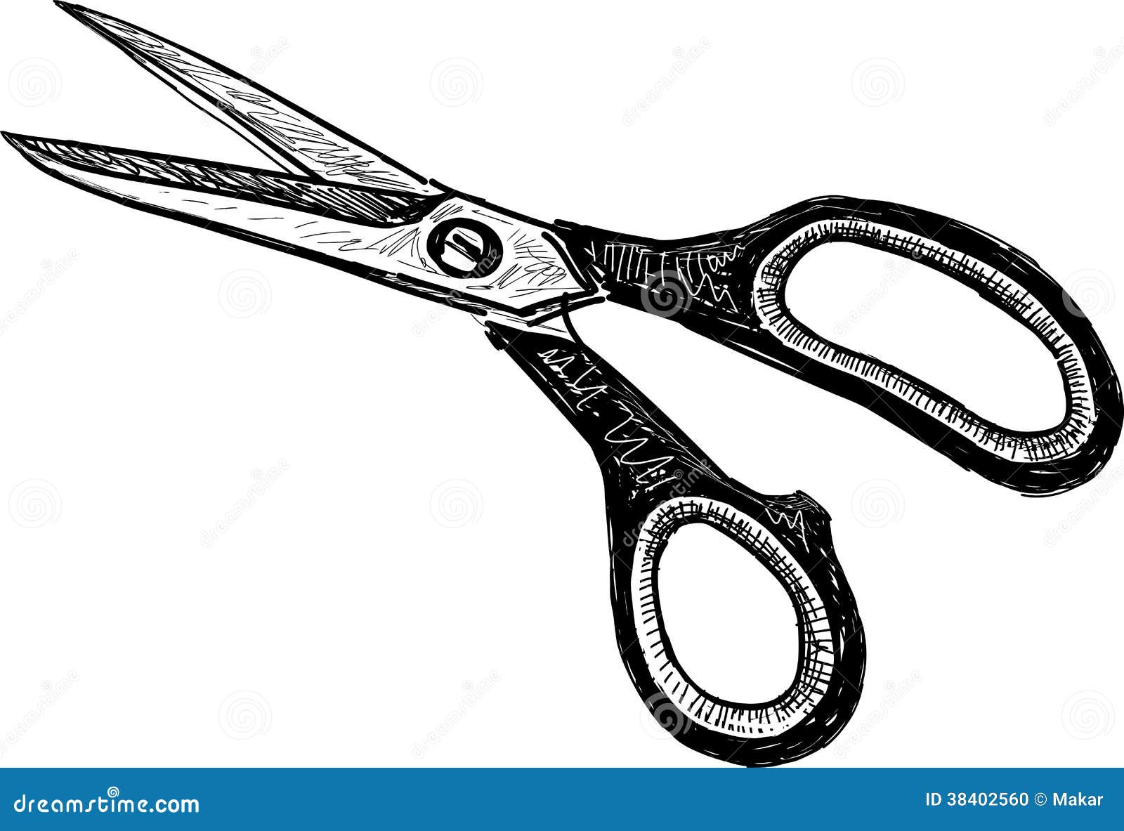 Hair Cutting Shears Barber Scissors Sketch Stock Vector (Royalty Free)  1881390559 | Shutterstock
