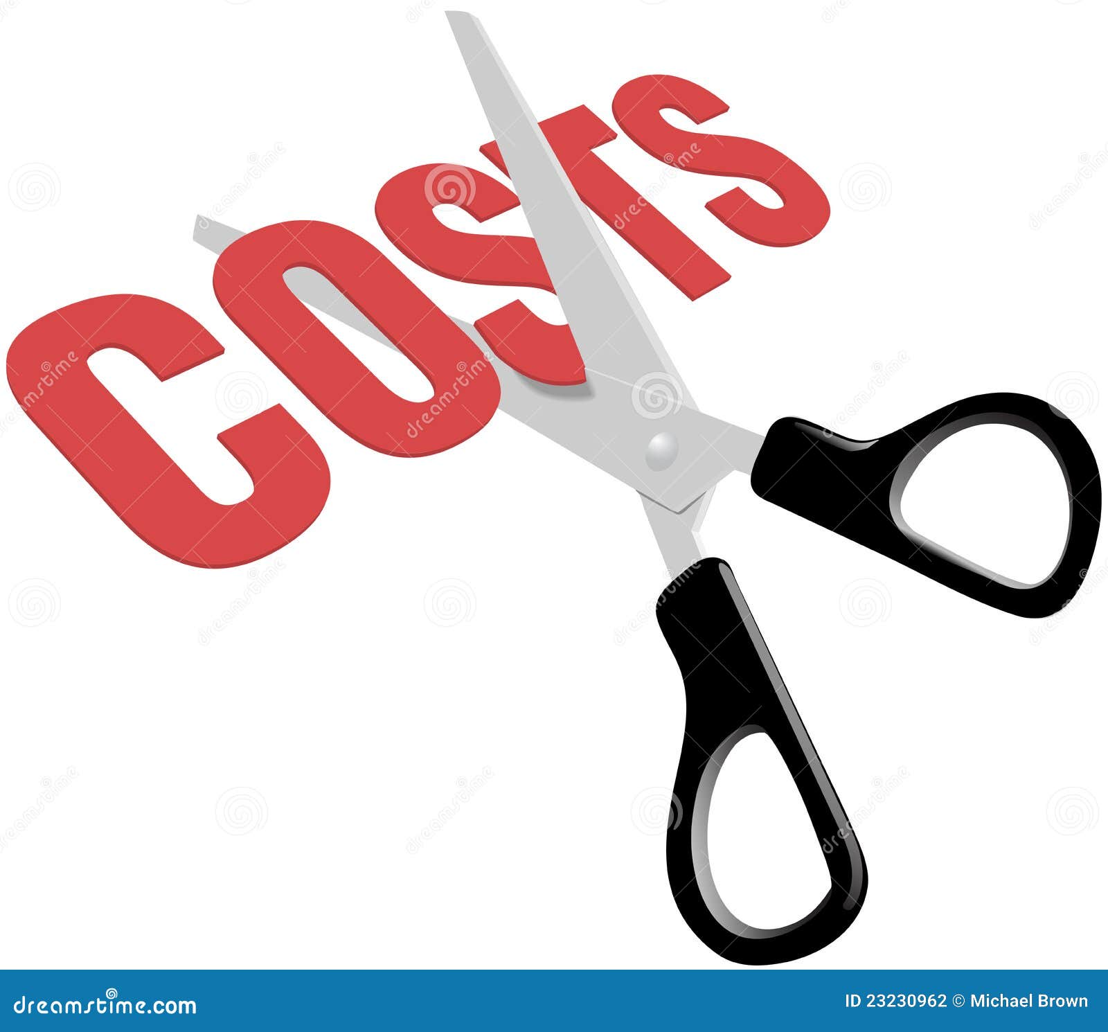 scissors cut business expense costs