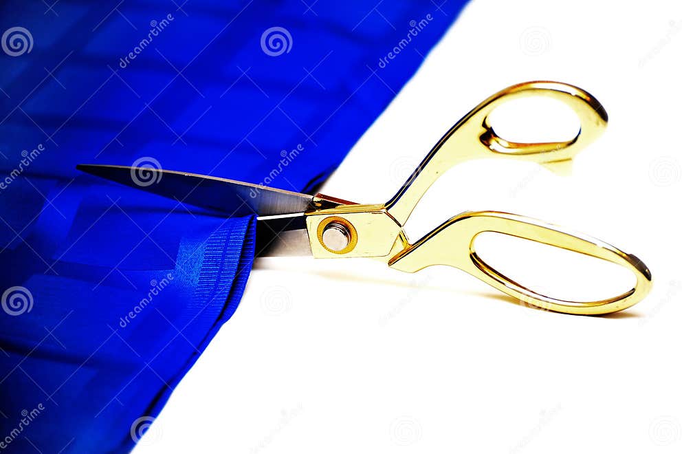 Scissors cut a fabric stock image. Image of clothes, fabric 22367109