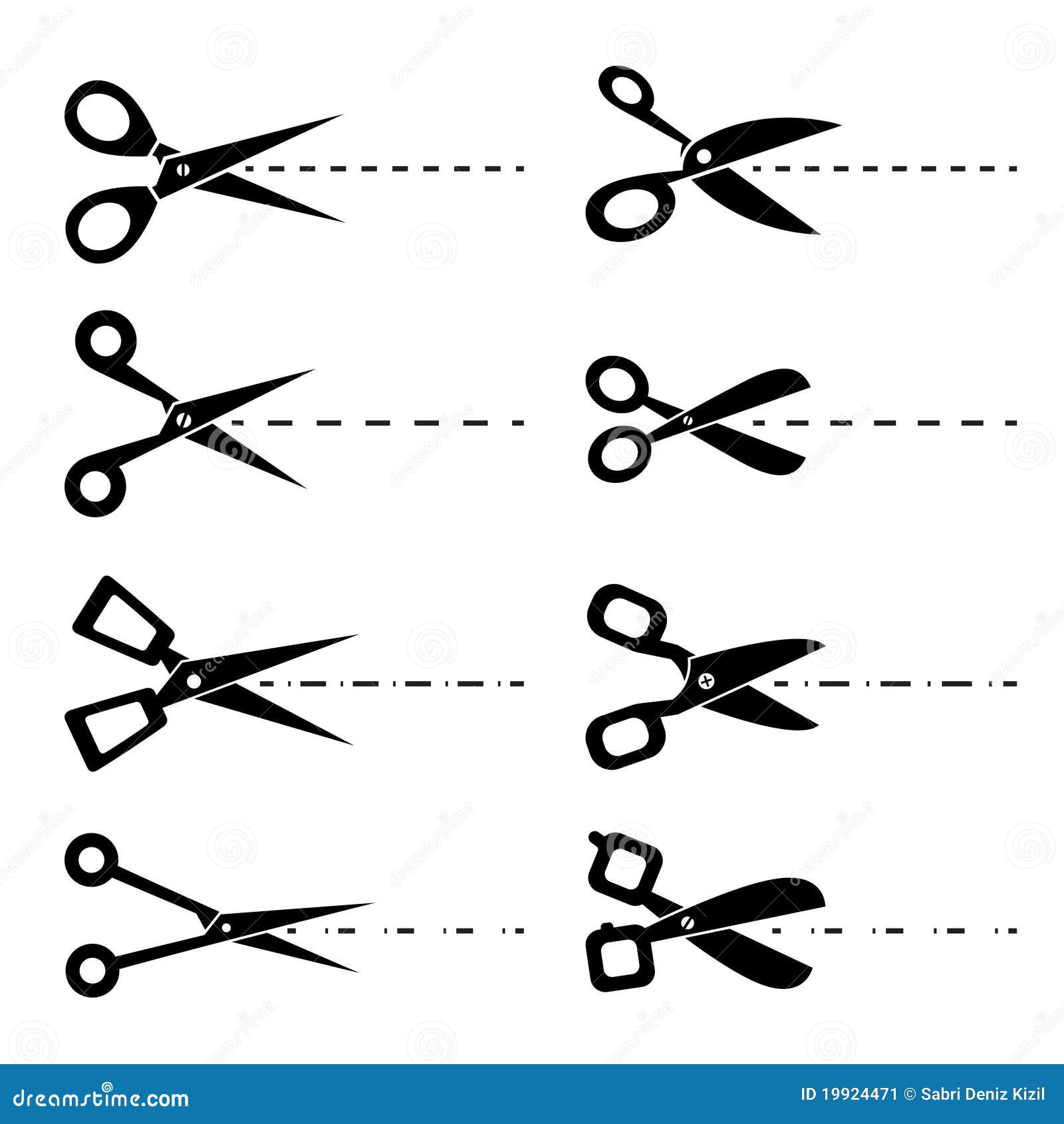 scissors with cut lines