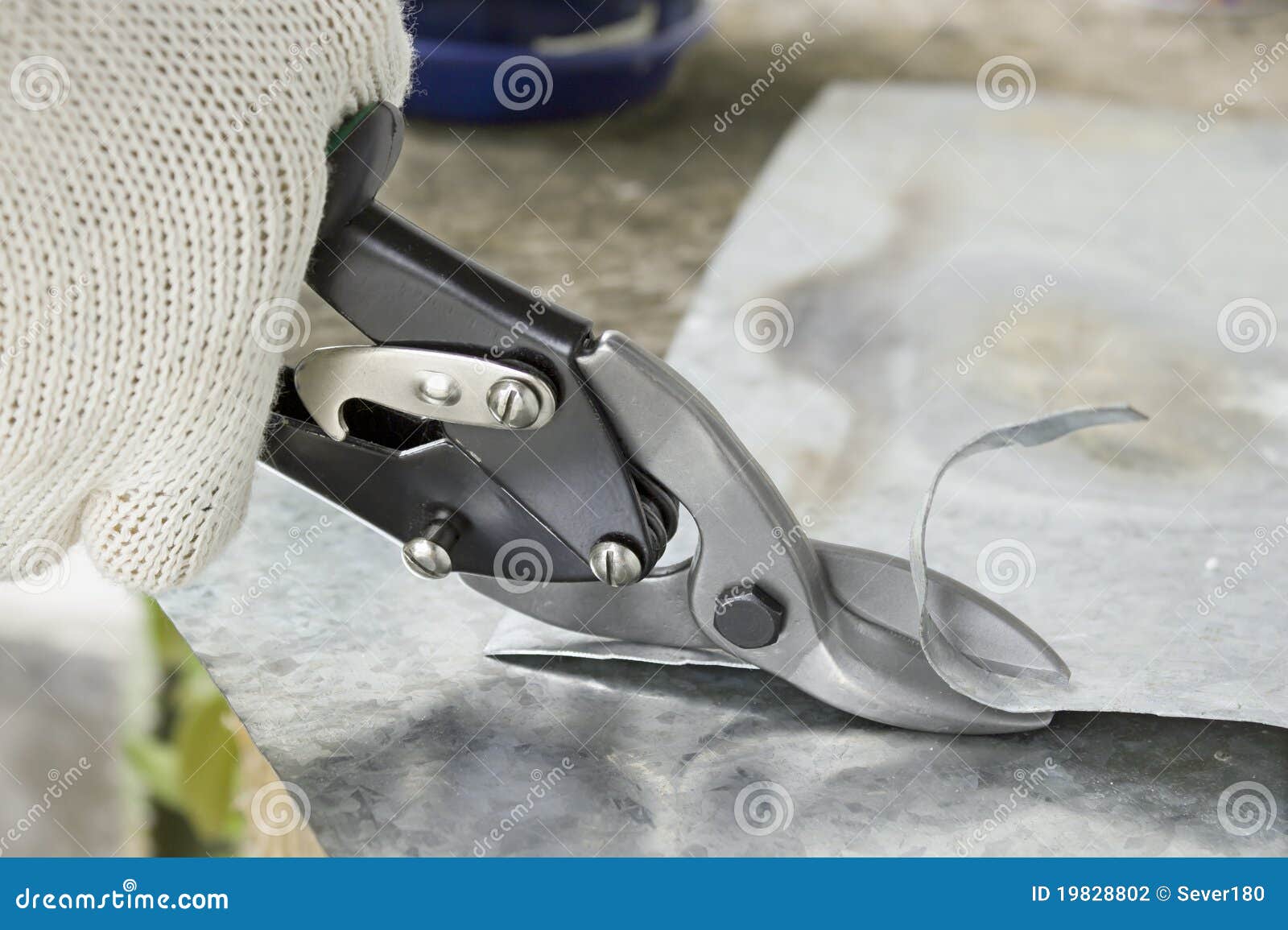 Scissors Cut Metal into Strips Stock Photo Image of technical