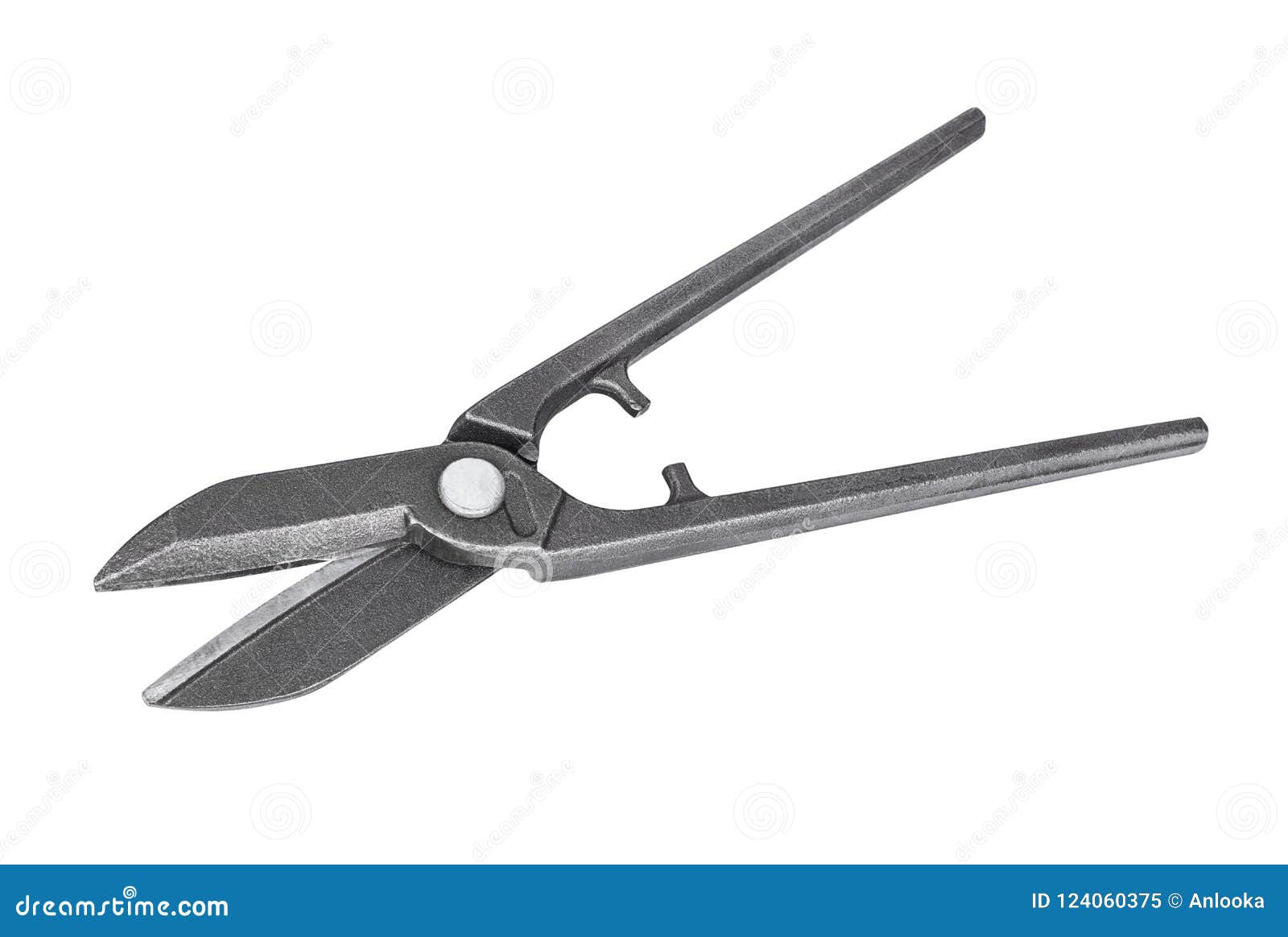 Scissors for Cutting Metal on a White Background Stock Image Image of