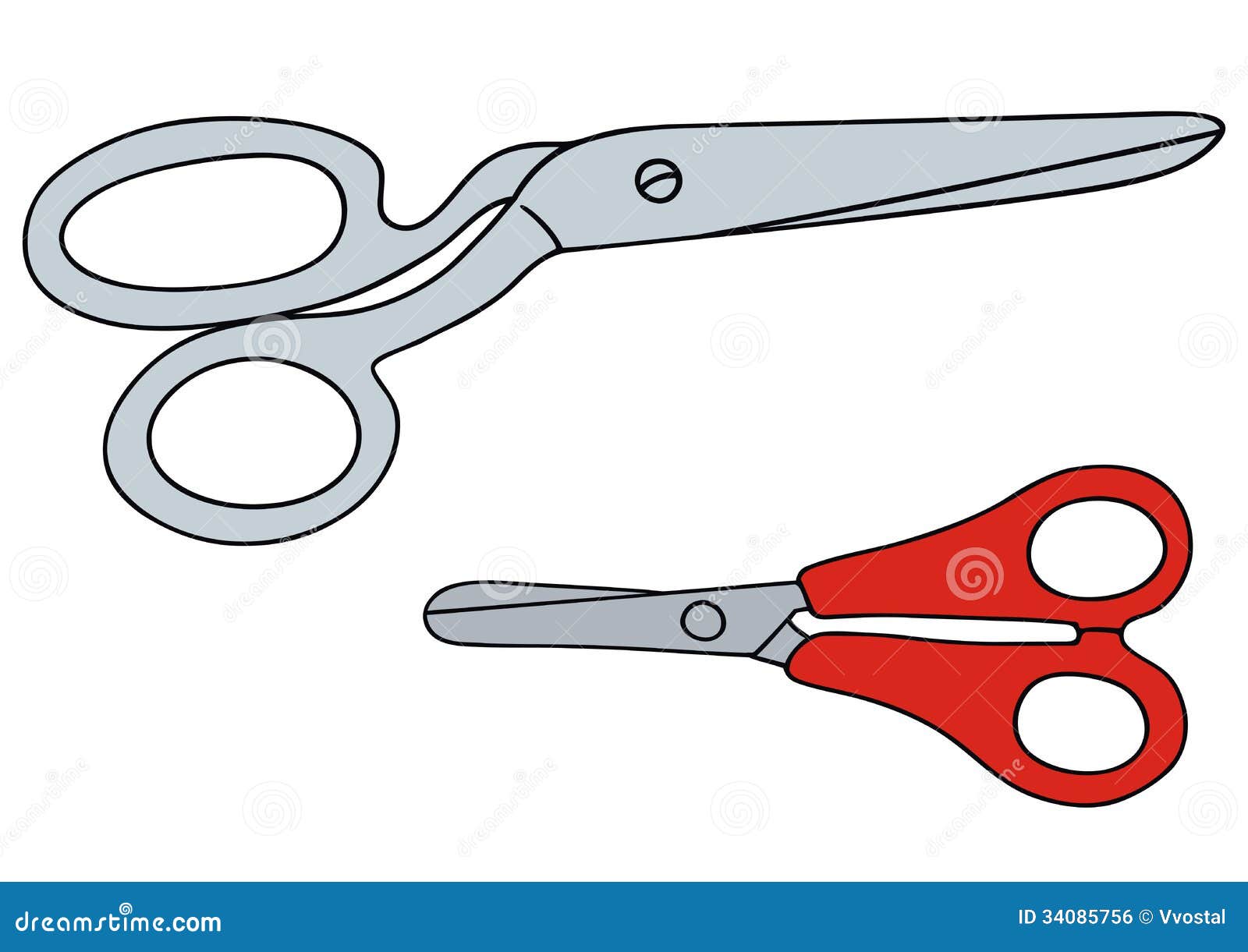 Scissors stock vector. Illustration of drawing, cartoon 34085756