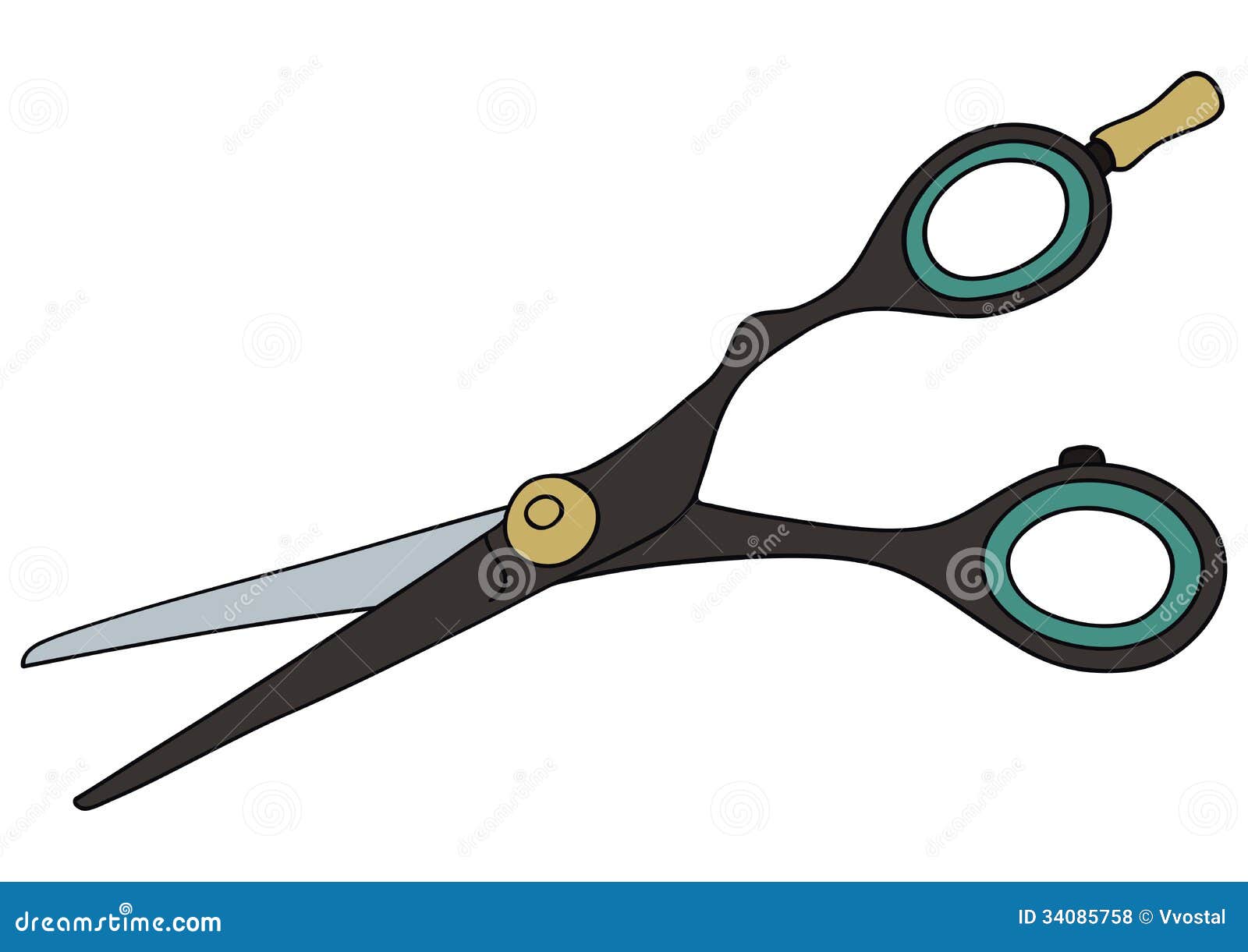 Hairdresser Man And Woman Scissors Concept Stock Illustration