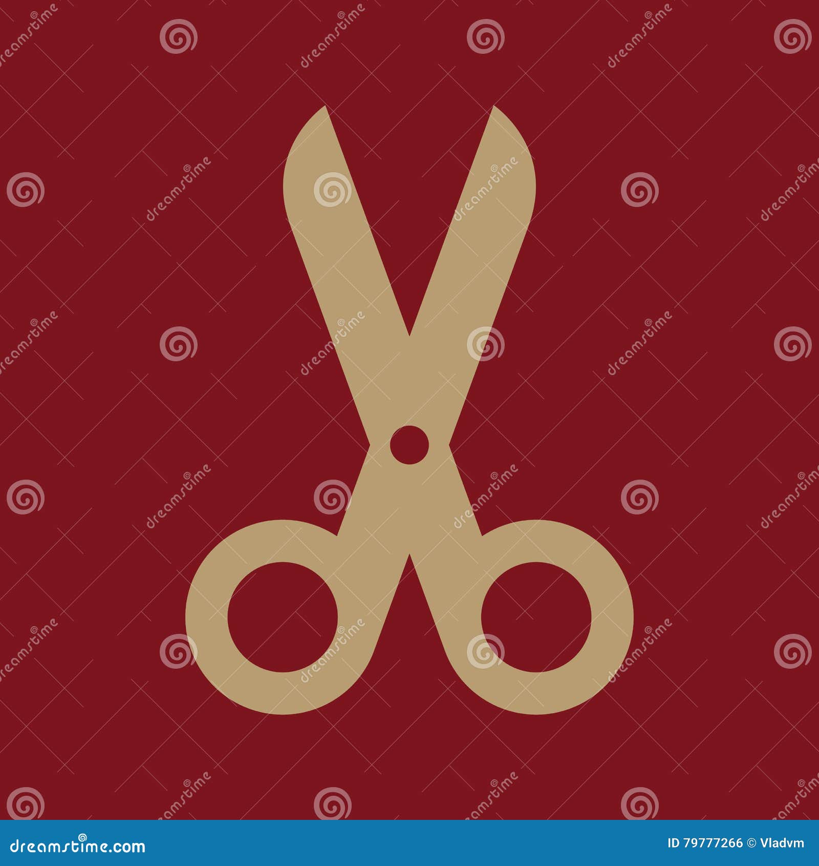 The Scissors Icon. Shears and Clippers, Cut Off Symbol Stock Vector