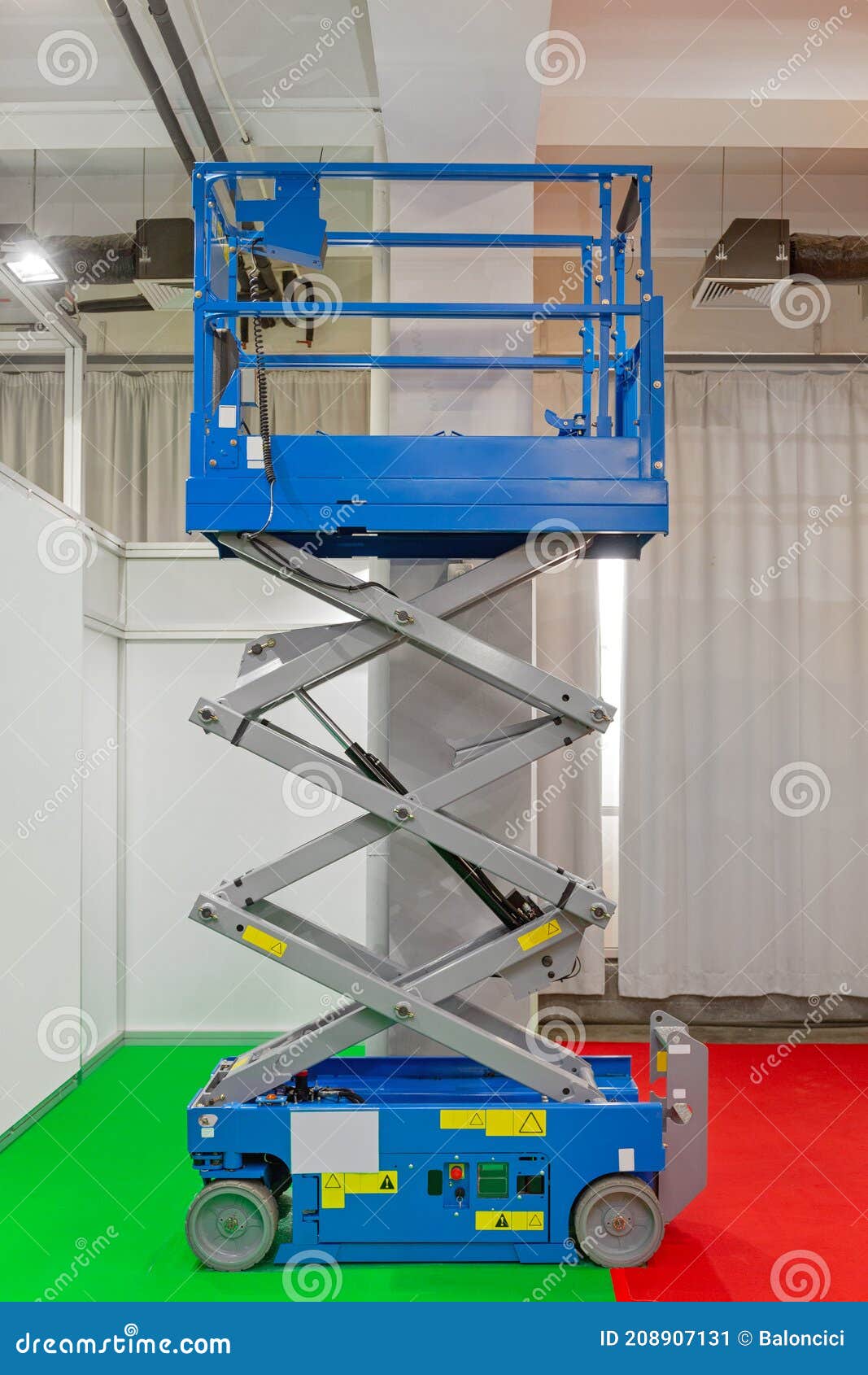 Scissors Lift Vehicle stock image. Image of equipment 208907131