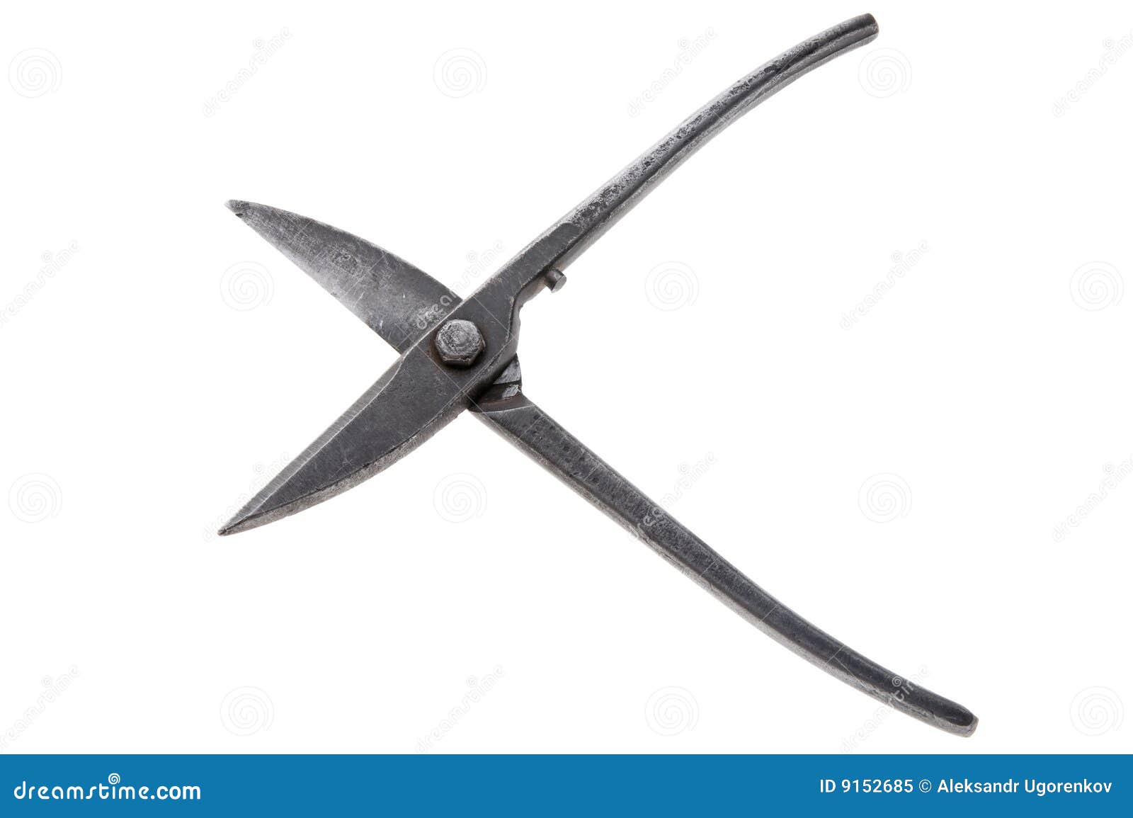 Scissors for metal stock image. Image of cutting, instrument 9152685