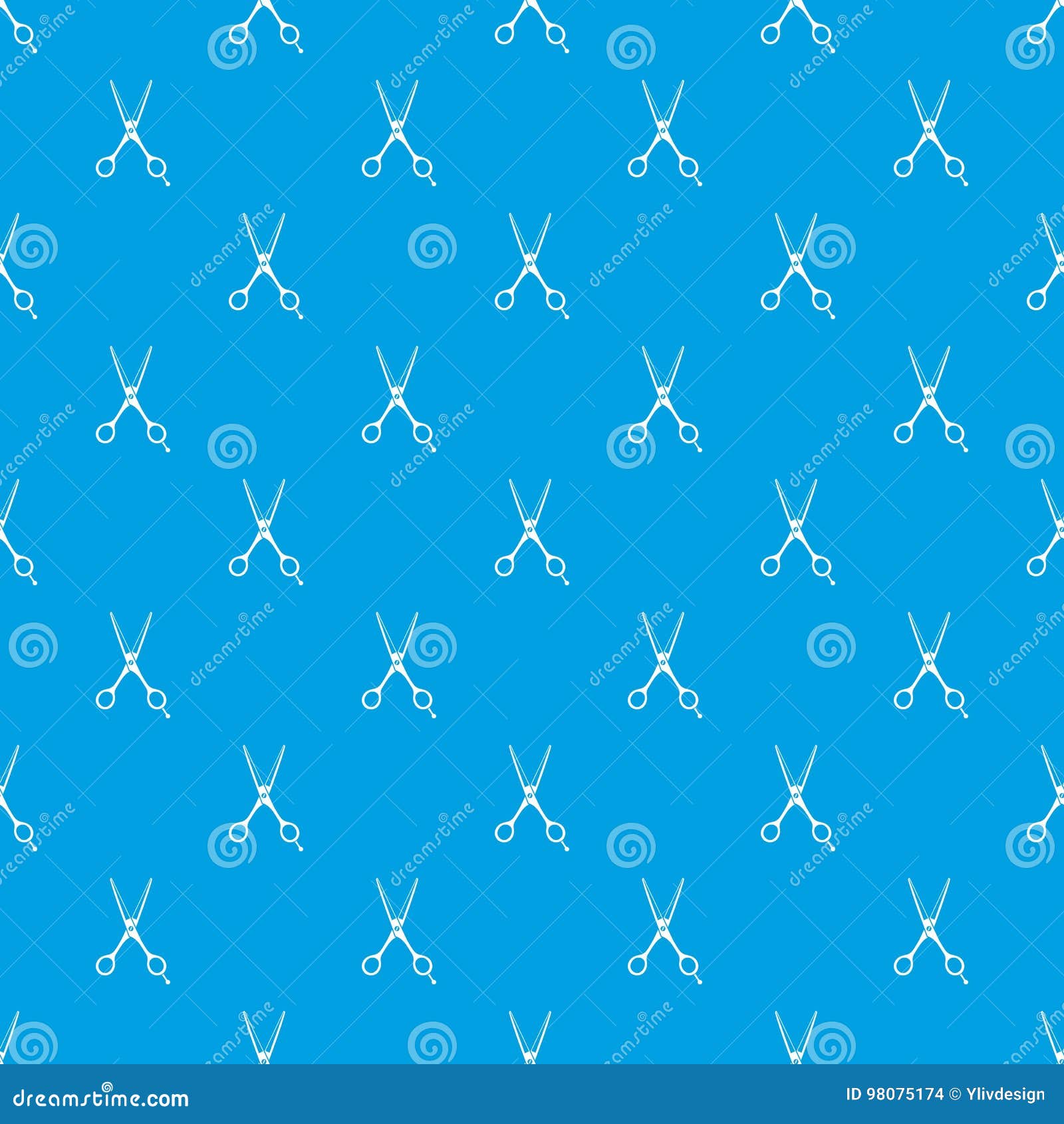 Download Scissors Pattern Seamless Blue Stock Vector - Illustration of beauty, mobile: 98075174