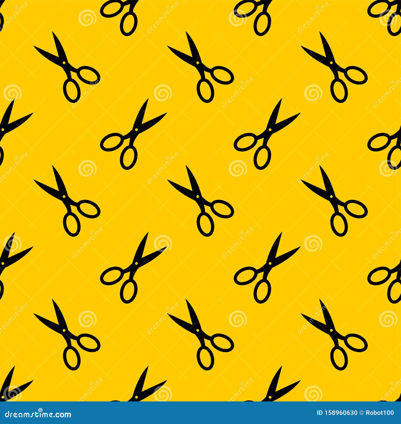 Scissors Pattern Seamless. Shears Background. Vector Texture