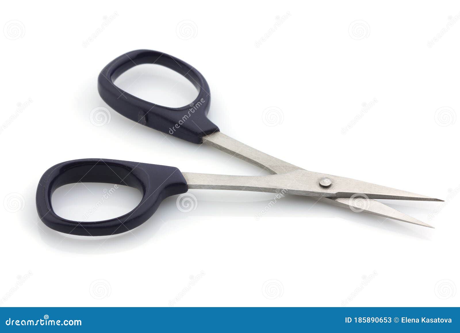 Scissors Small Sharp with Black Handles for Cutting Out Richelieu. Stock  Image - Image of child, blade: 185890653