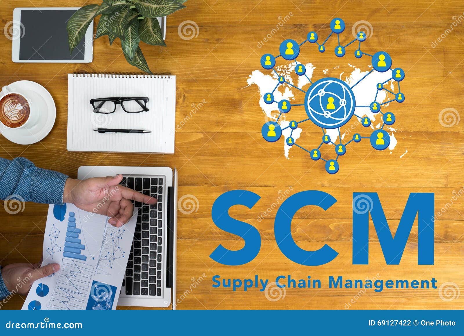 scm supply chain management concept