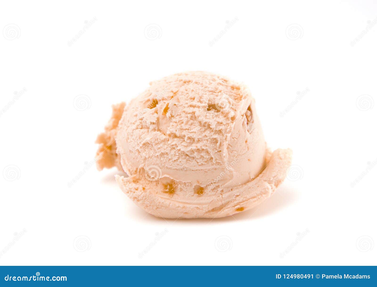 Scoop De Chunky Butterscotch Ice Cream Image stock Image du fond