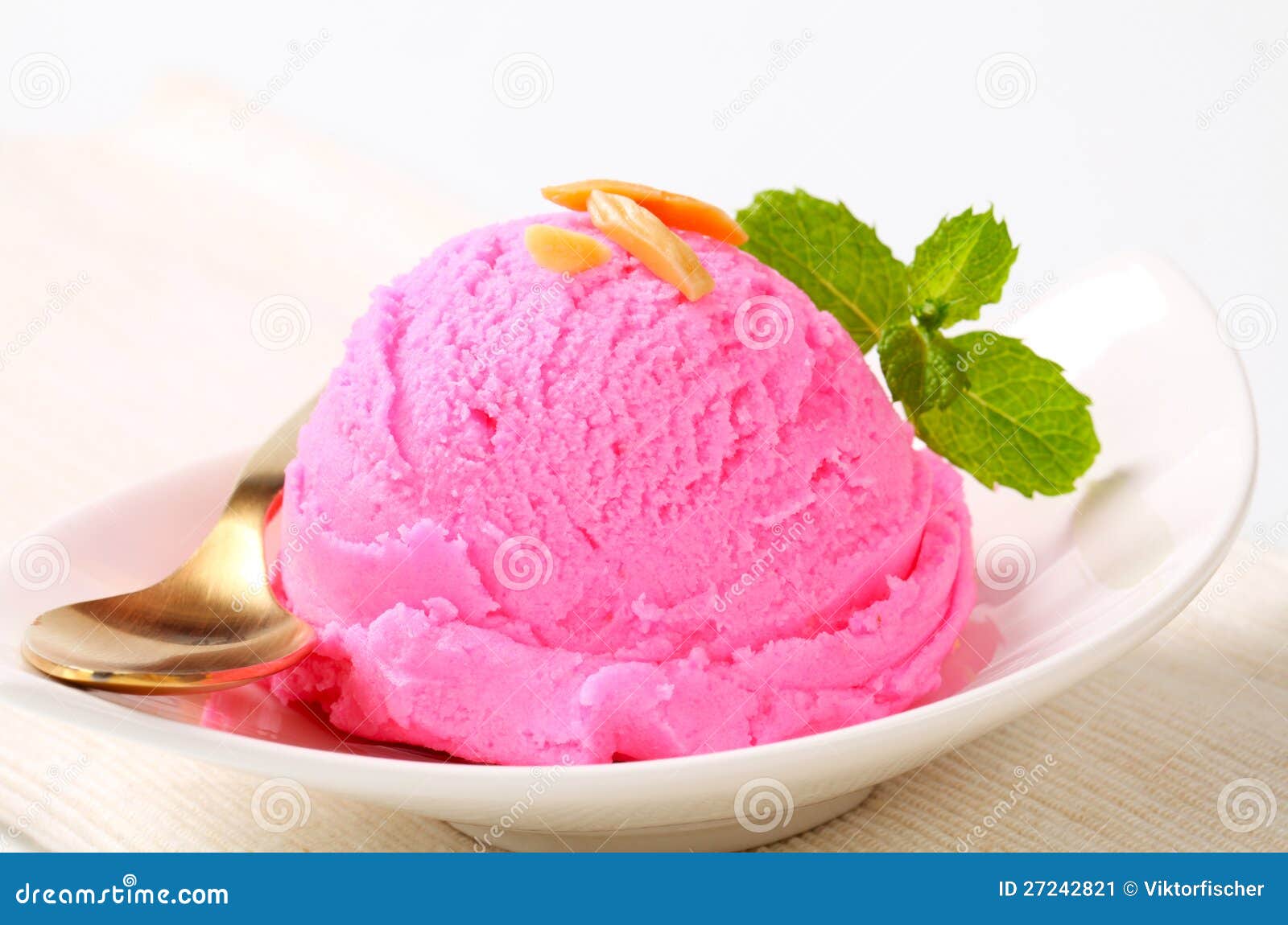 Scoop of pink ice cream stock image. Image of cream, closeup 27242821