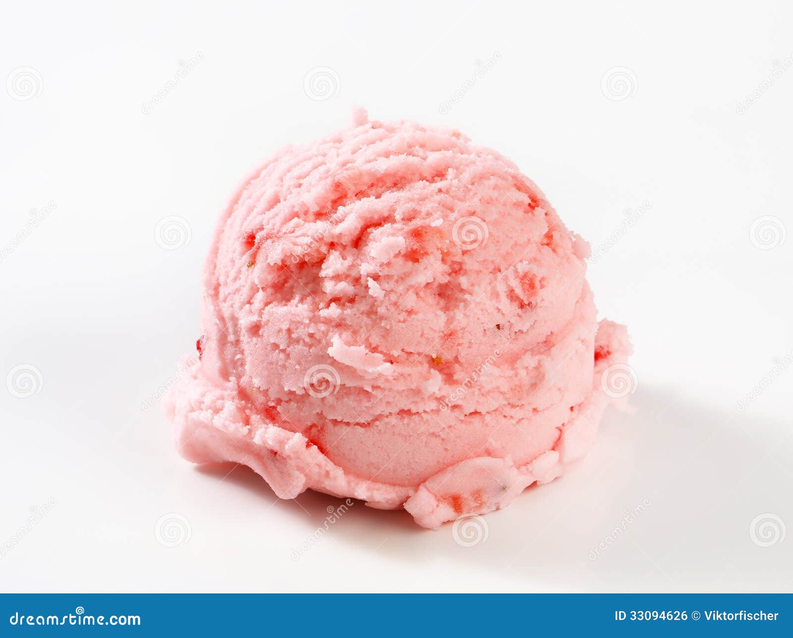 scoop of pink ice cream